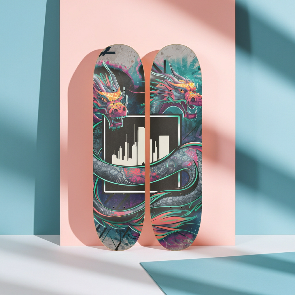 2 Skateboard Series Art - Dragon City