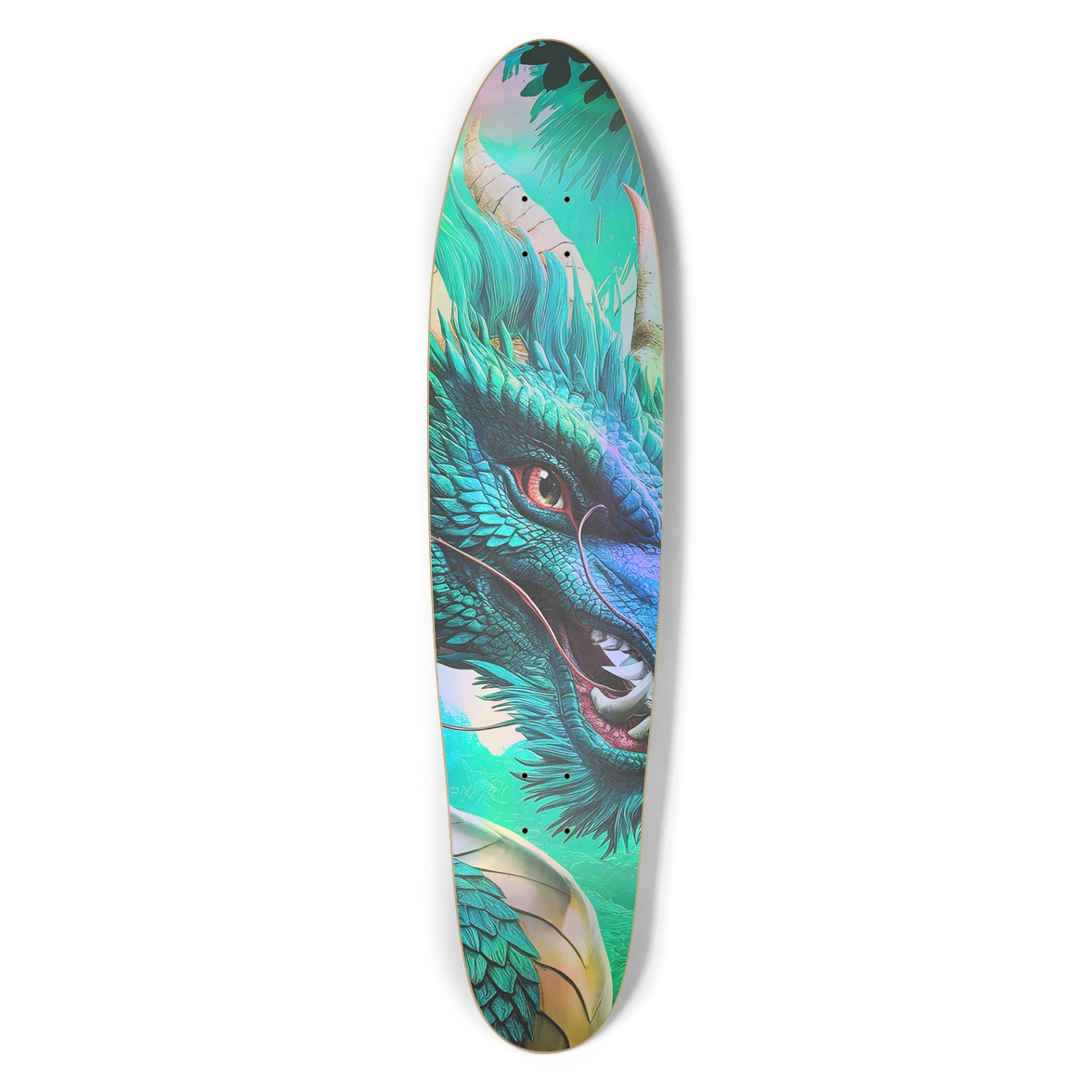 Custom Longboard - Green Dragon