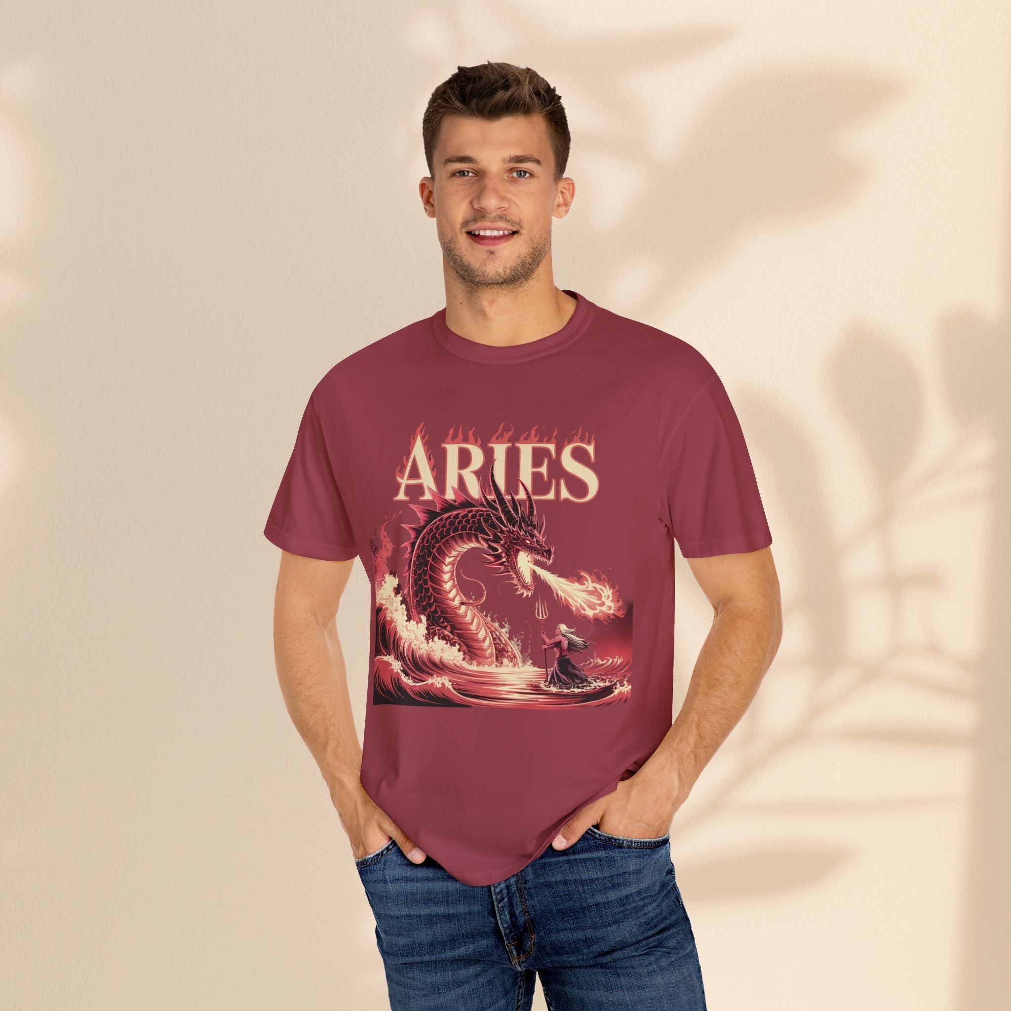 Aries Graphic T-Shirt: Unisex Astrology Tee, Zodiac Shirt for Birthdays & Everyday Wear, Perfect Gift for Aries Friends