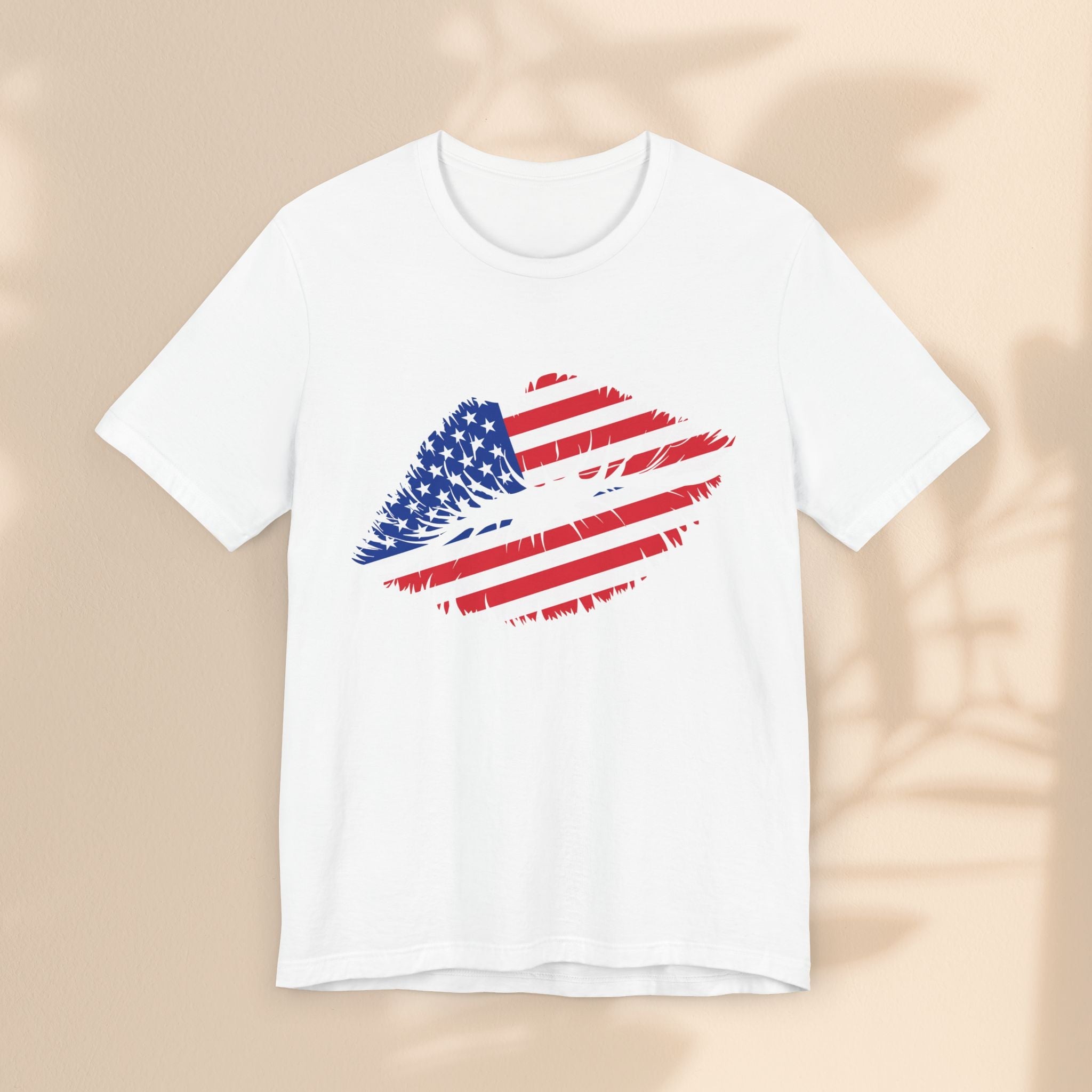 Patriotic Lip Print Tee, Unisex T-Shirt,