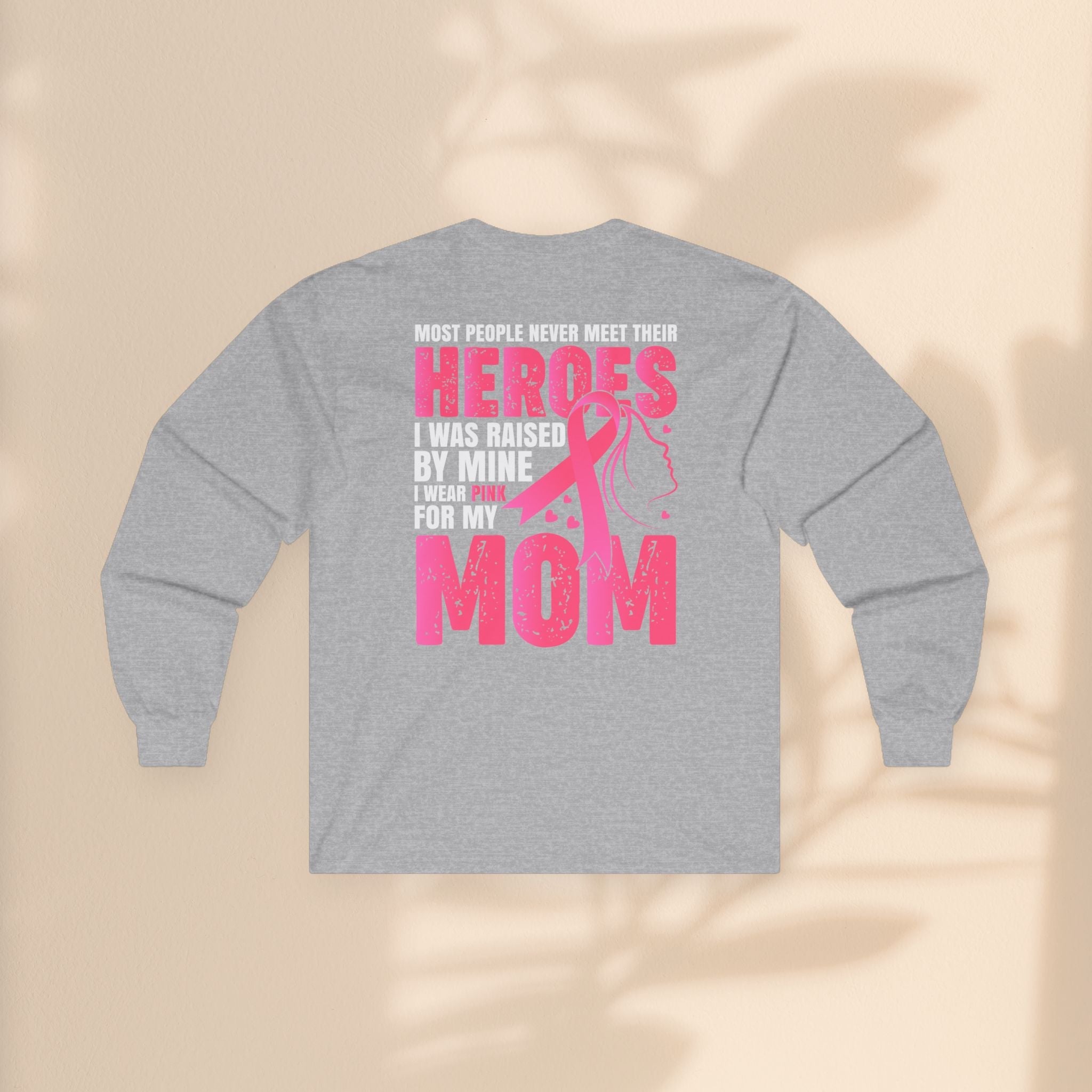 Hero Mom Cancer Survivor Long Sleeve Tee