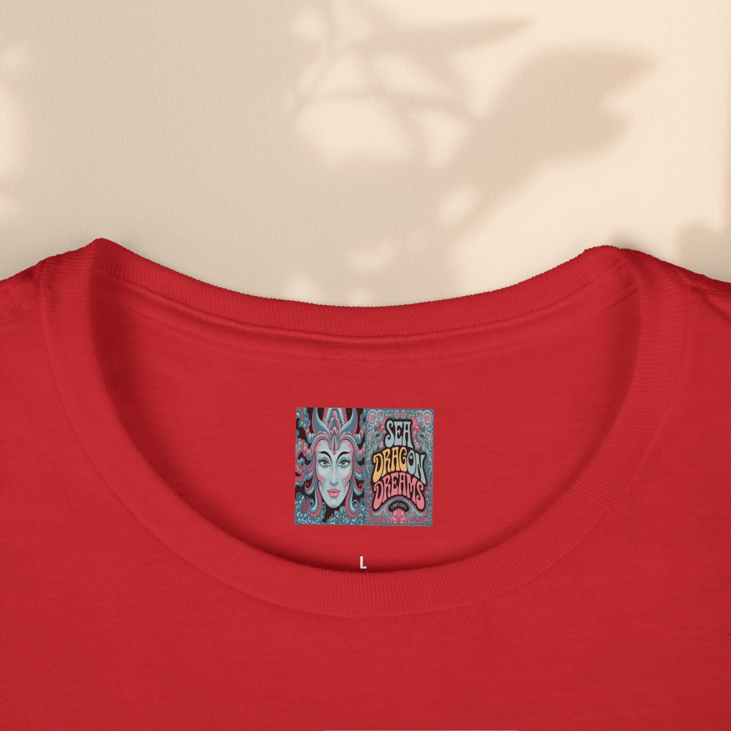 Dragon Bride Women's Softstyle Tee - Fantasy Art Shirt, Gift for Fantasy Lovers, Dragon Lover Apparel, Unique Tee for Her, Magical Clothing