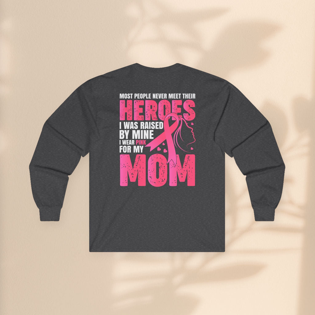 Hero Mom Cancer Survivor Long Sleeve Tee