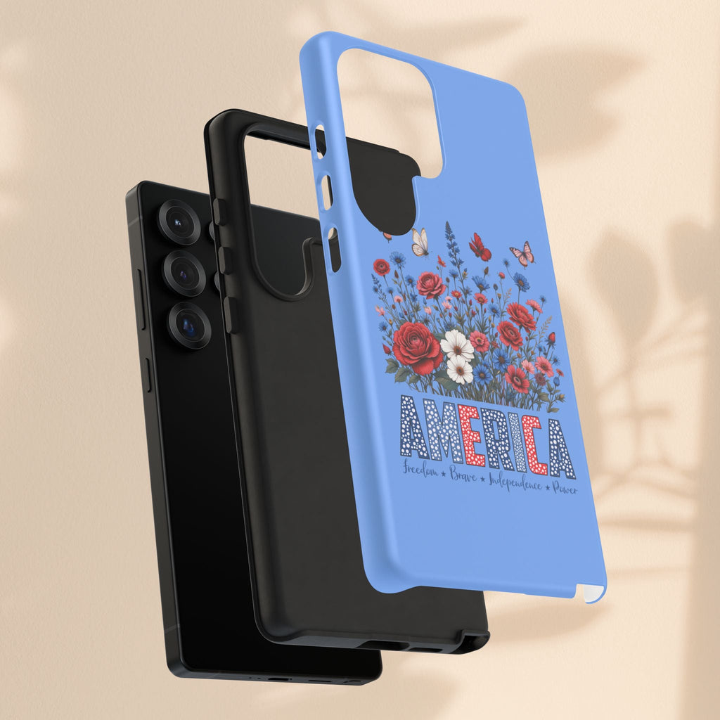 Floral America Phone Case - Tough Cases for Style & Protection
