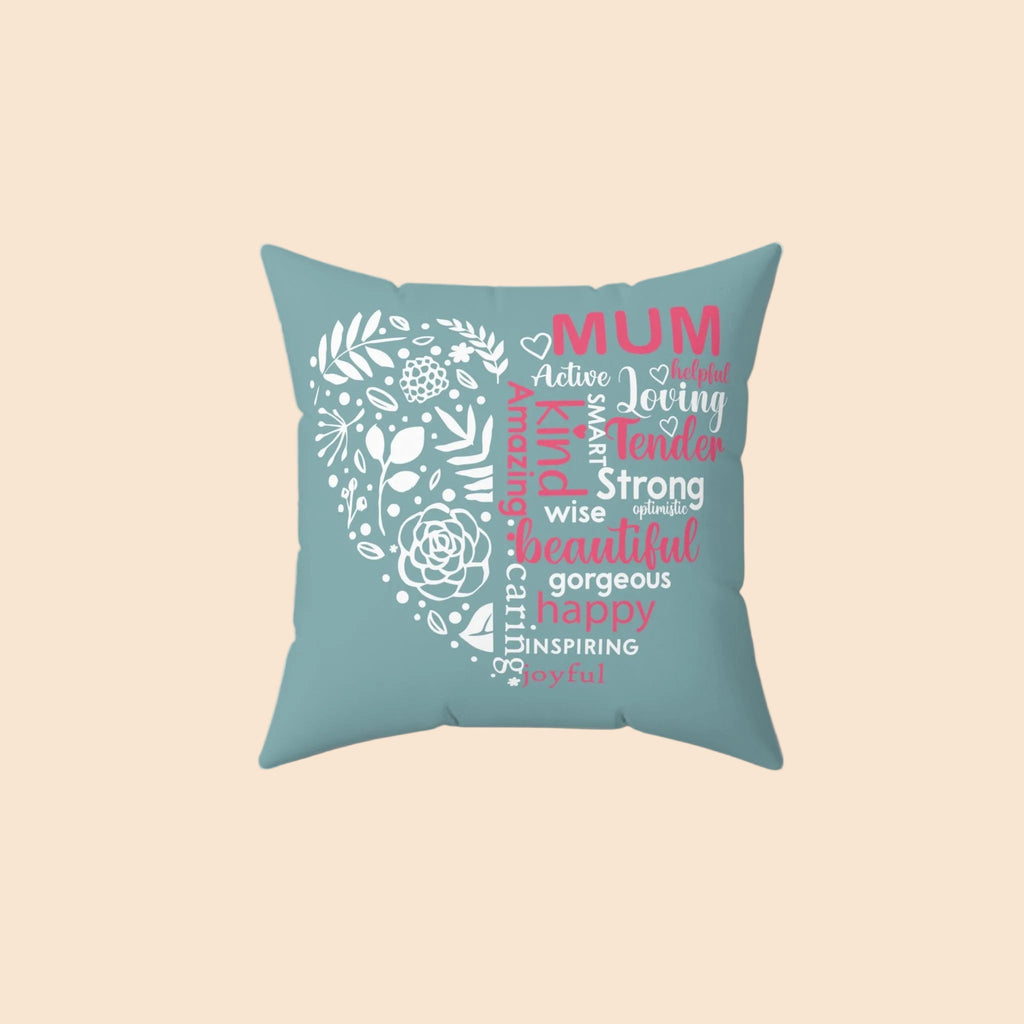 Inspirational Love Mum Pillow | Heart-Shaped Décor for Mother's Day