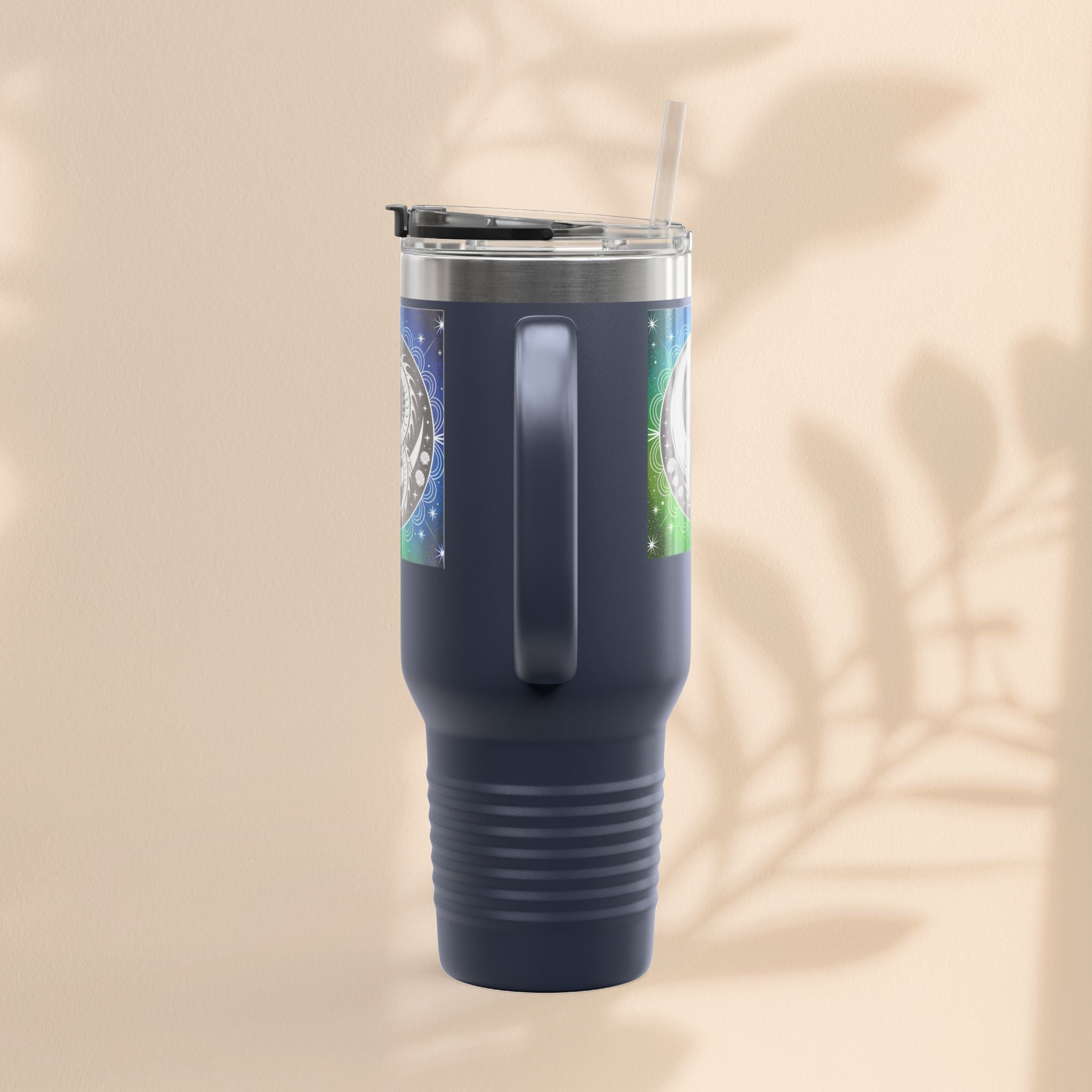 Galaxy Dragon Insulated Travel Mug - 40oz Eco-Friendly Water Bottle, Perfect for Camping, Road Trips, Gifts for Him/Her, Motivational Cup