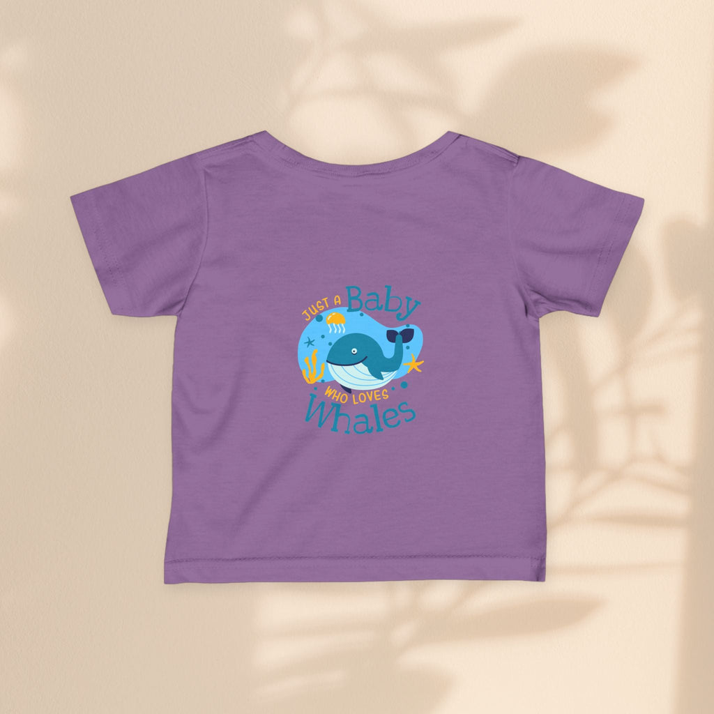 Infant Fine Jersey Tee - Just A Baby Who Loves Whales
