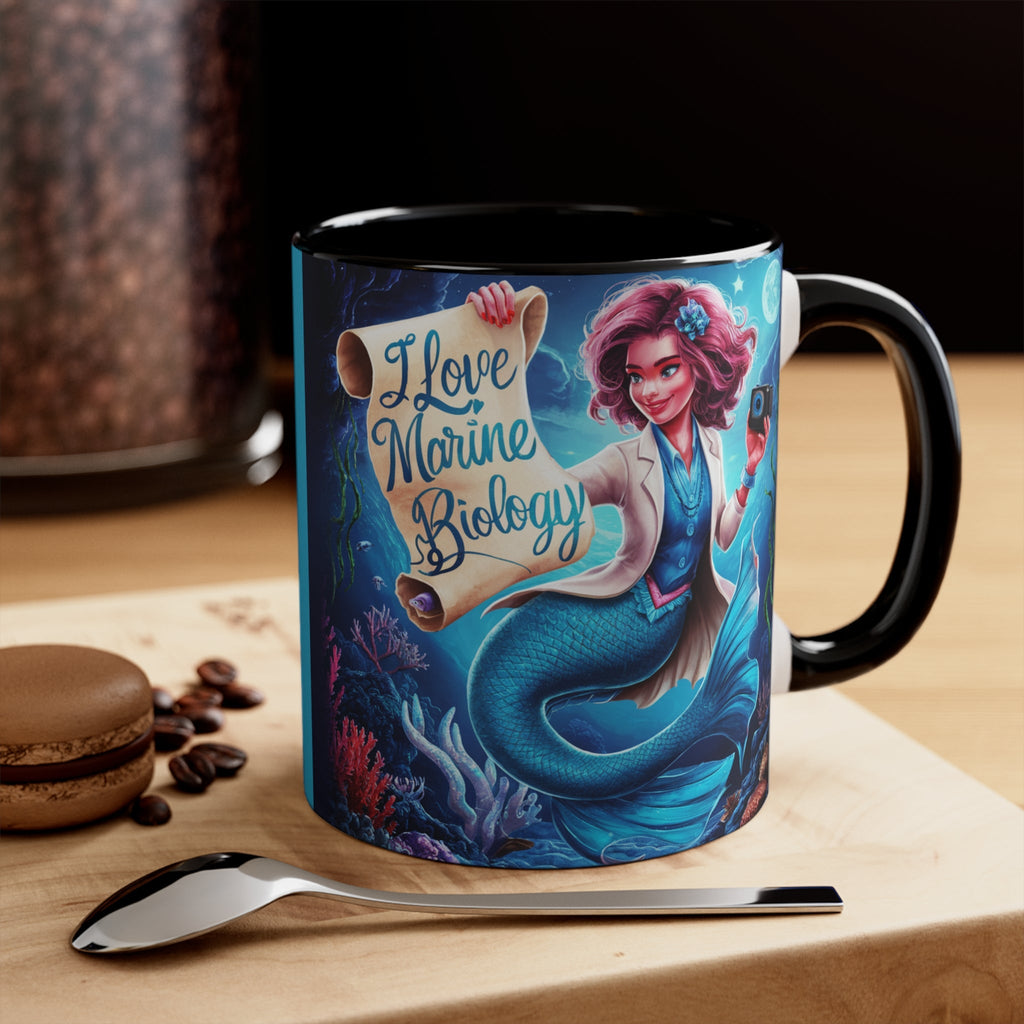 Love Marine Biology Accent Mug – Ocean Science Gift