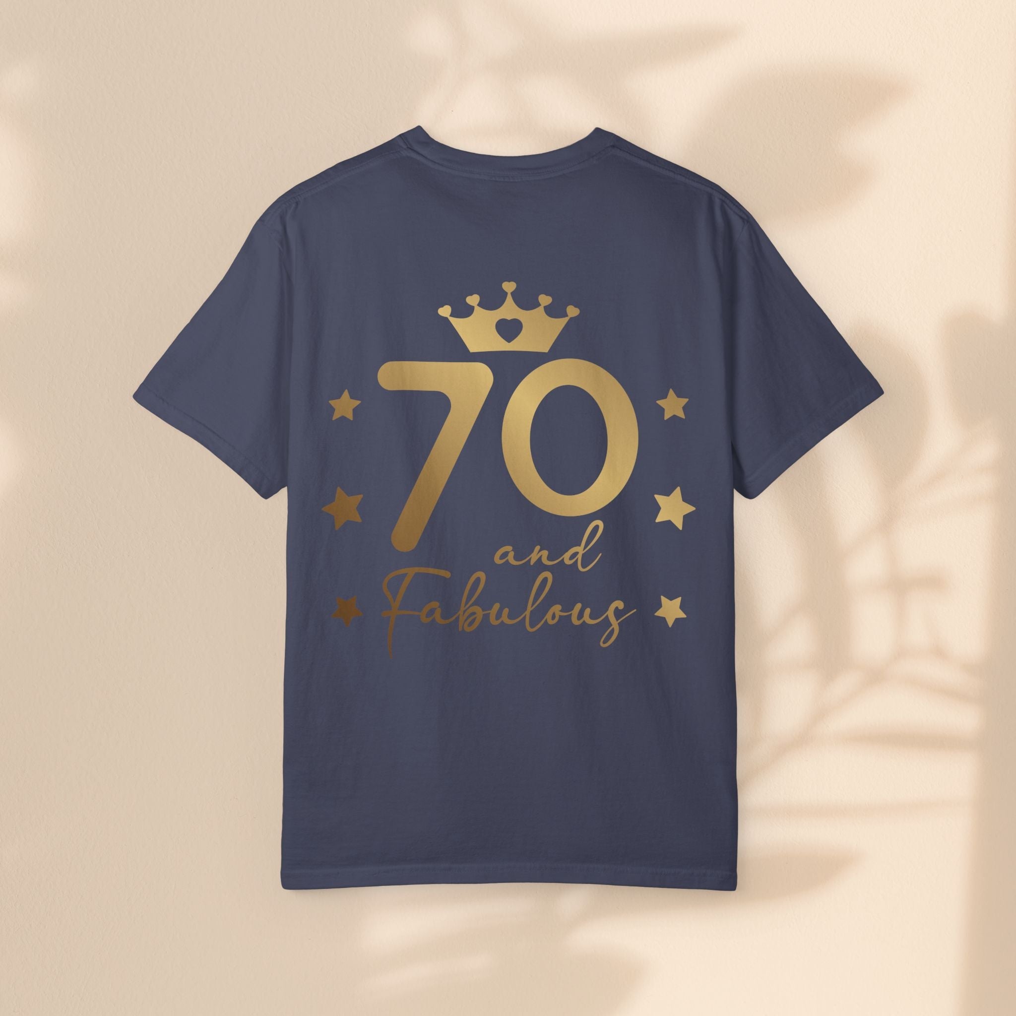 70 and Fabulous Unisex Garment-Dyed T-shirt | Birthday Celebration Tee, Gift for 70th Birthday, Vintage Style Shirt, Fun Party Wear, [...]
