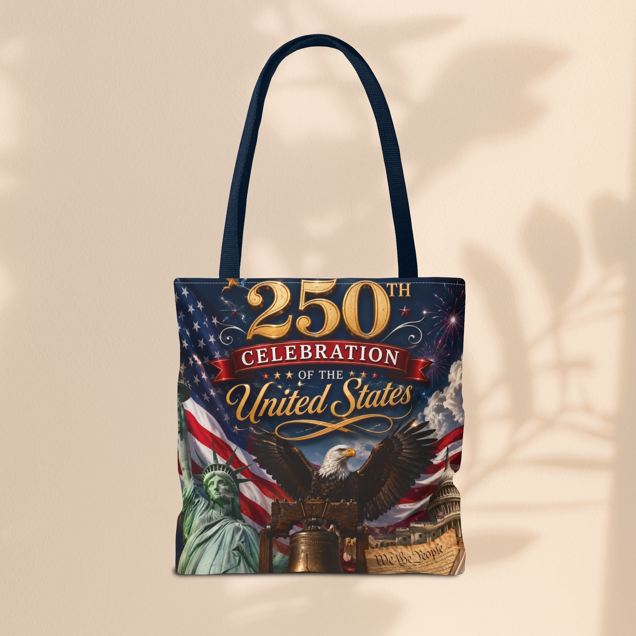 Patriotic American Flag & Eagle Tote Bag — 250th United States Celebration