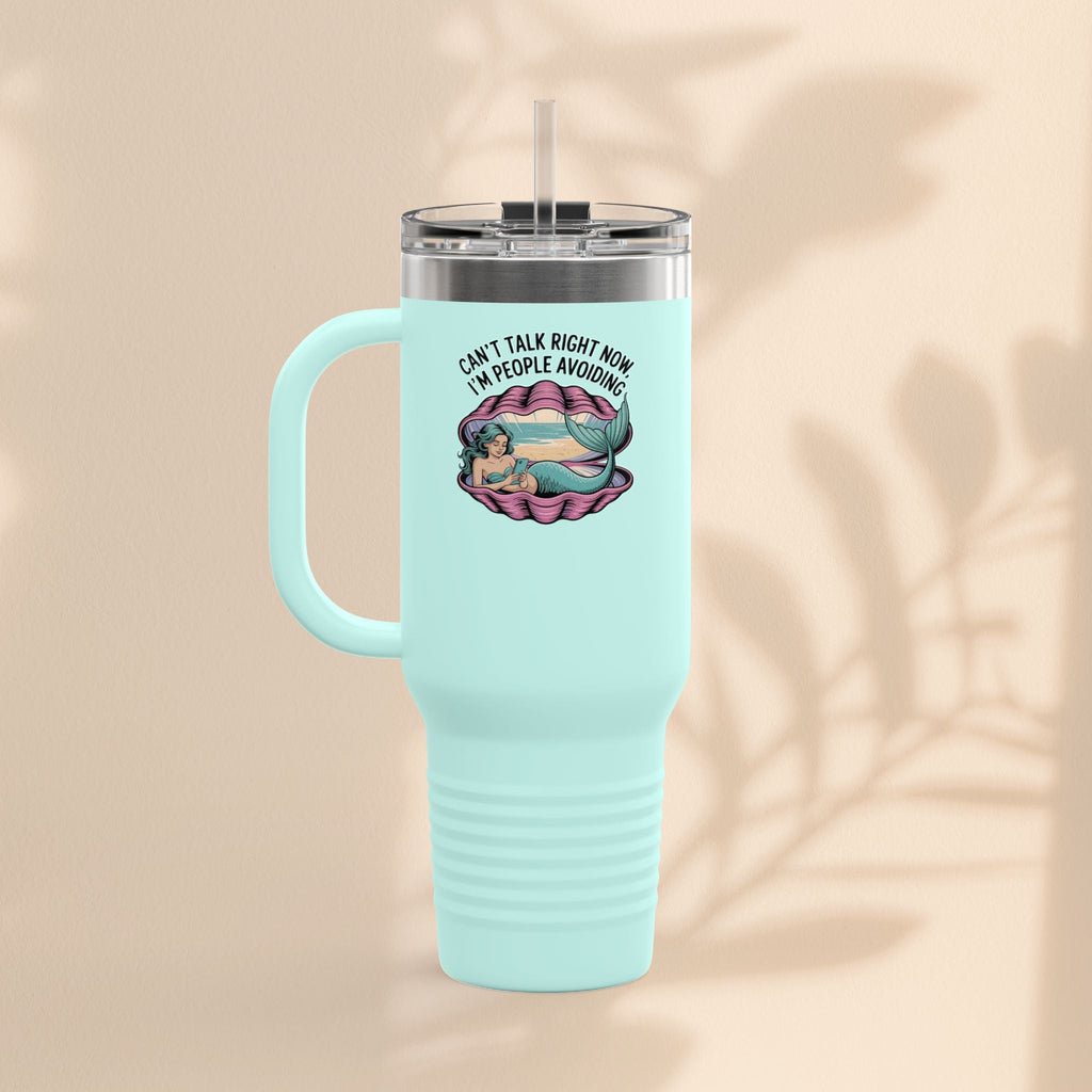 Fun Insulated Travel Mug for Introverts, 40oz People Avoiding Tumbler