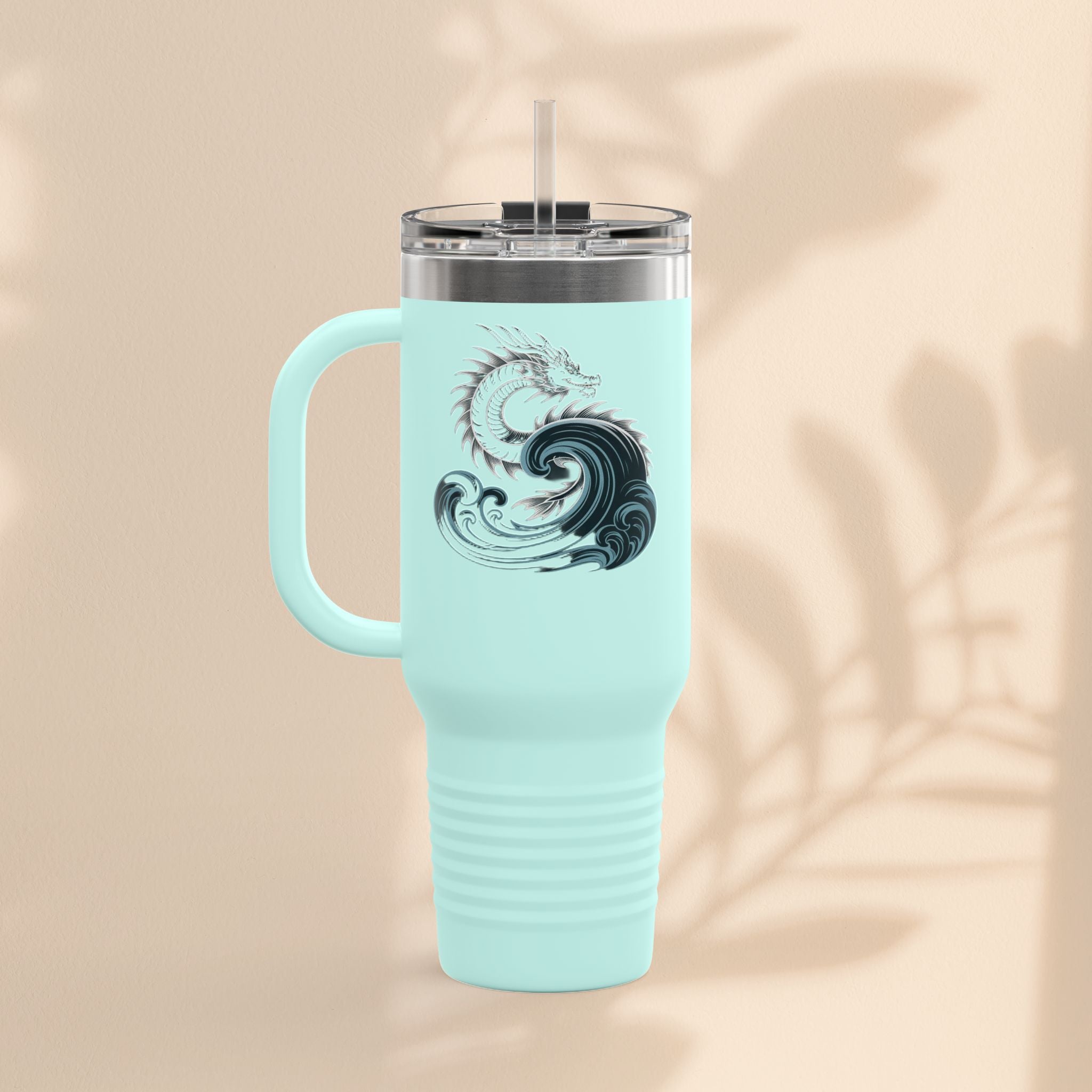Ocean Waves Insulated Travel Mug, 40oz | Perfect for Outdoor Adventures, Gifts for Travelers, Summer Picnics, Hiking, Coffee Lovers