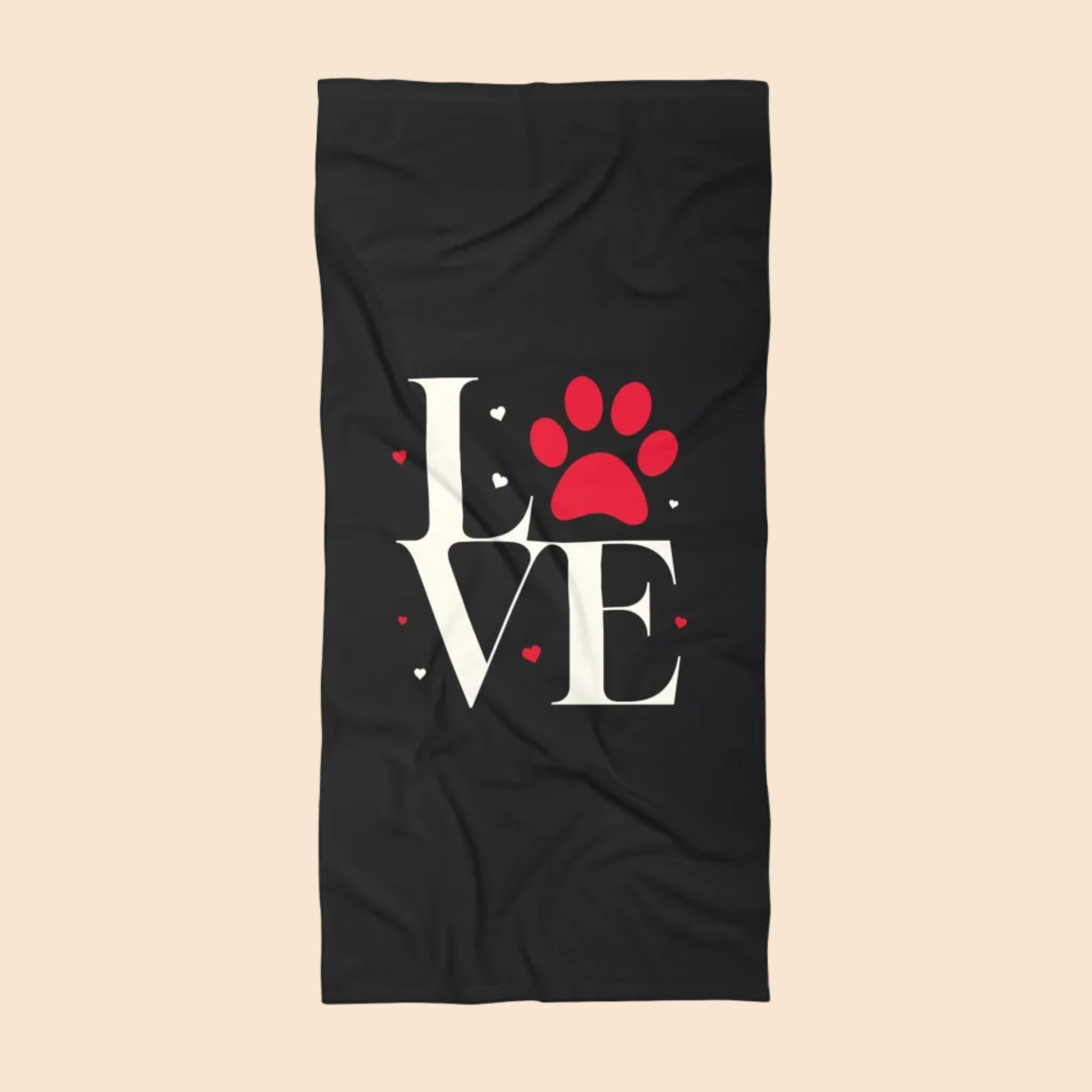 Dog Love Stylish Beach Towel with Love Design