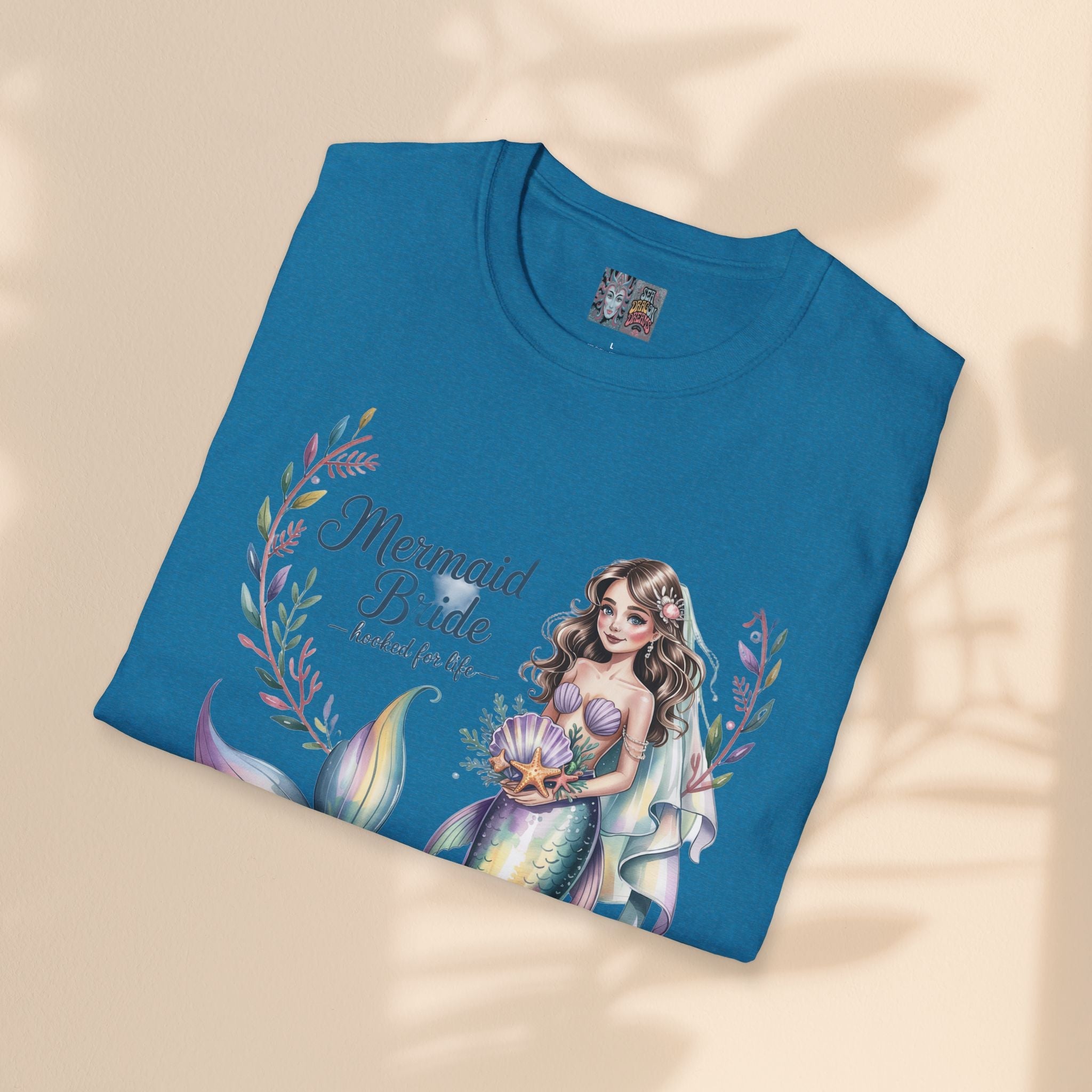 Mermaid Bride T-Shirt, Bridal Party Shirt, Destination Wedding Attire, Beach Wedding Gift, Under the Sea Themed Shirt