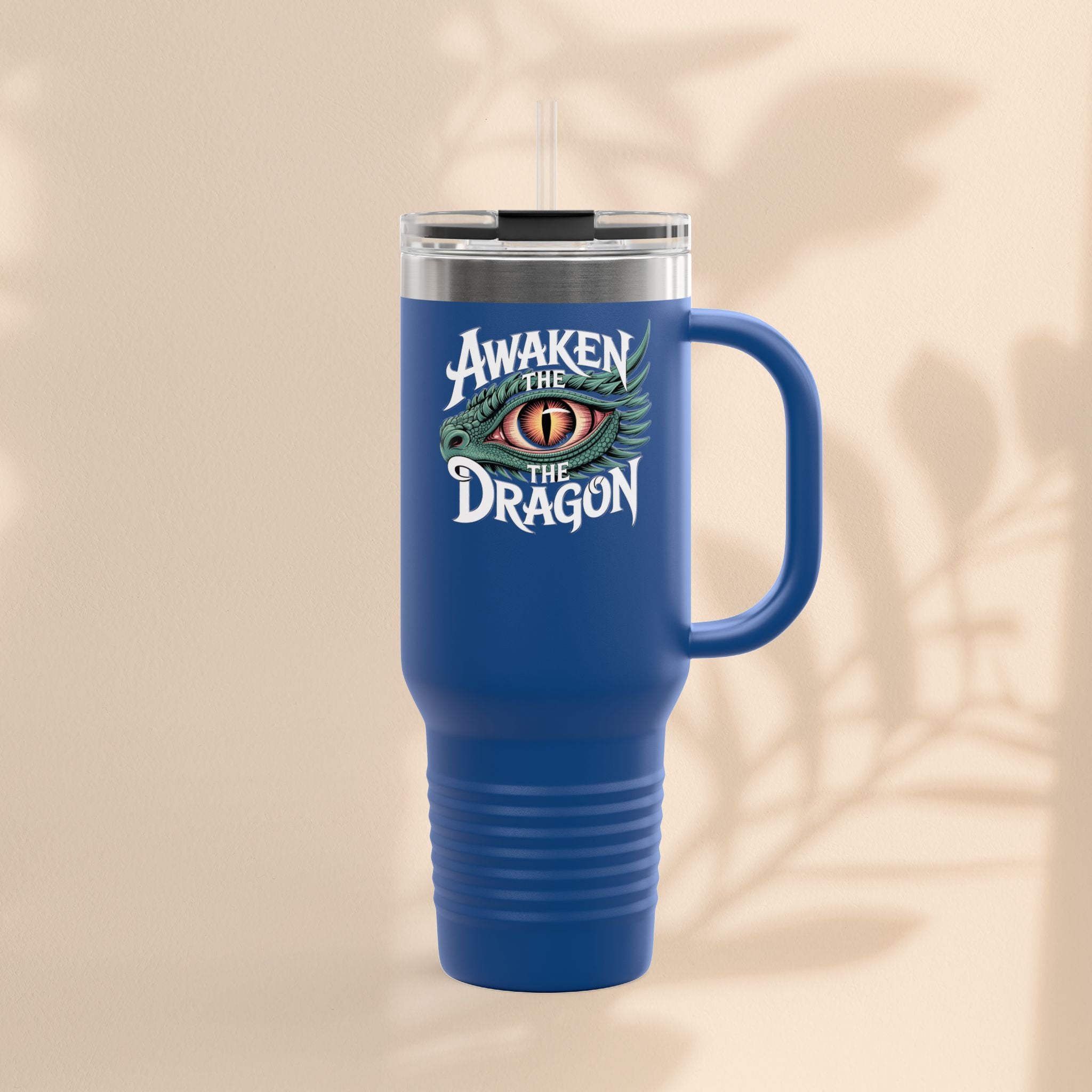 Dragon Insulated Travel Mug | 40oz | Awaken The Dragon | Perfect for Coffee Lovers, Eco-Friendly Designs
