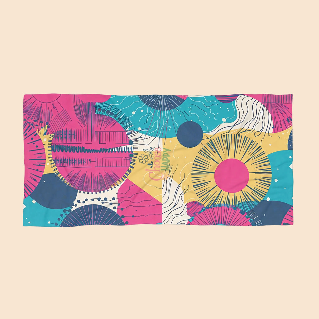 Choose Happy Bohemian Beach Towel