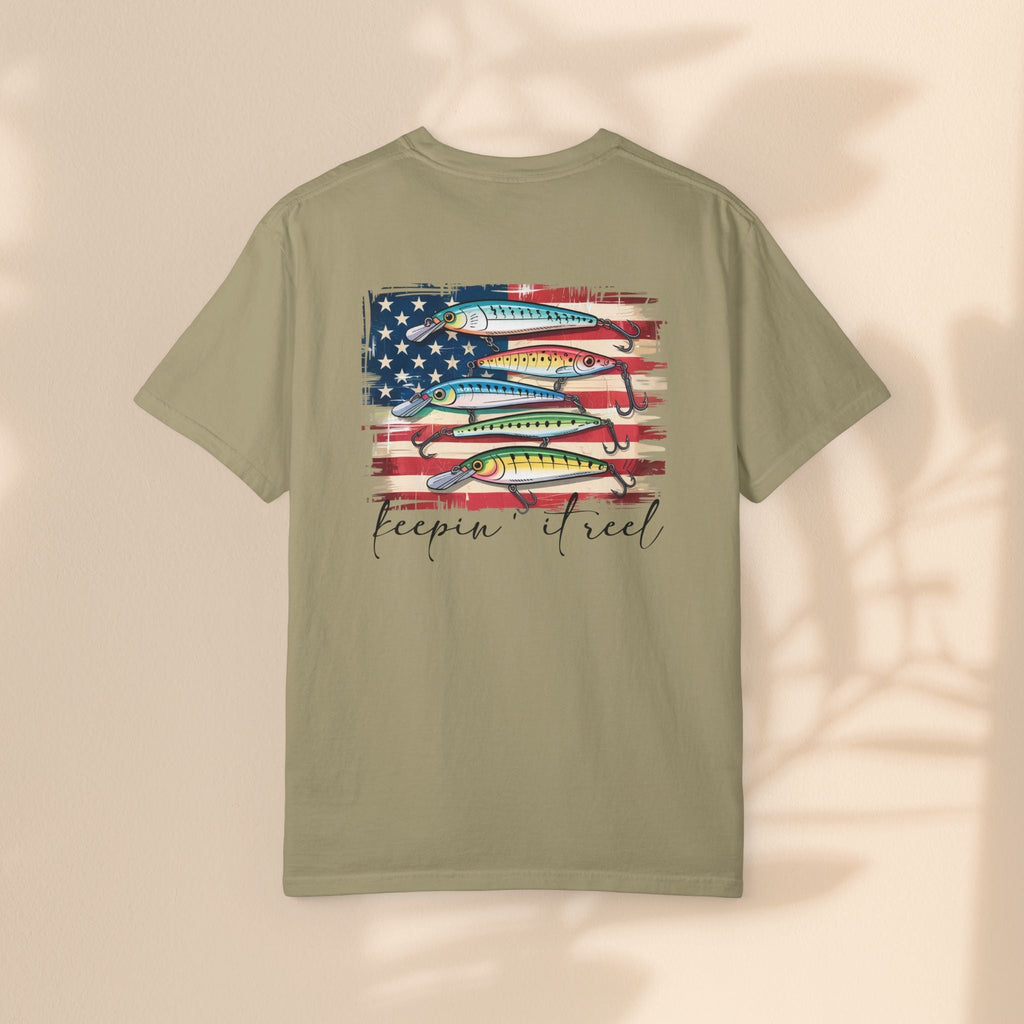 Fishing Enthusiast T-Shirt, Patriotic Angler Tee