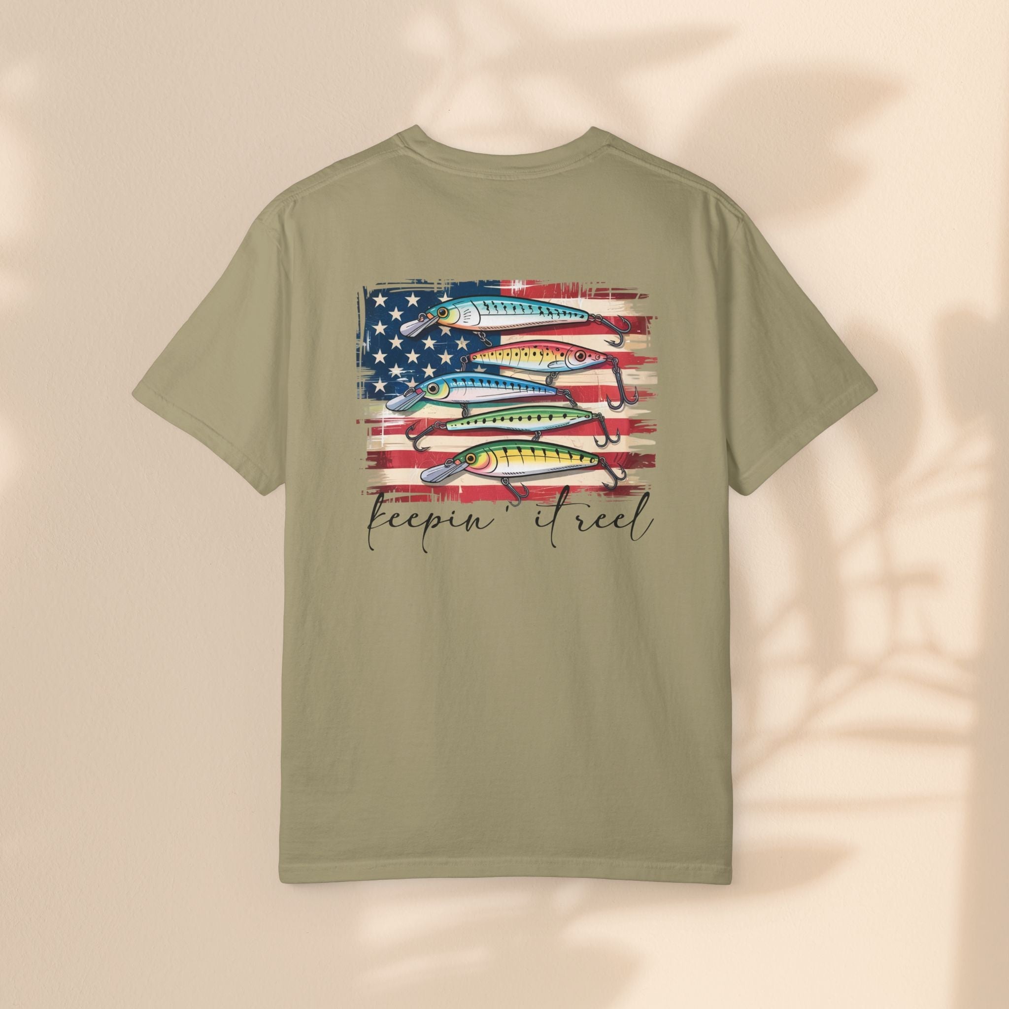 Fishing Enthusiast T-Shirt, Patriotic Angler Tee