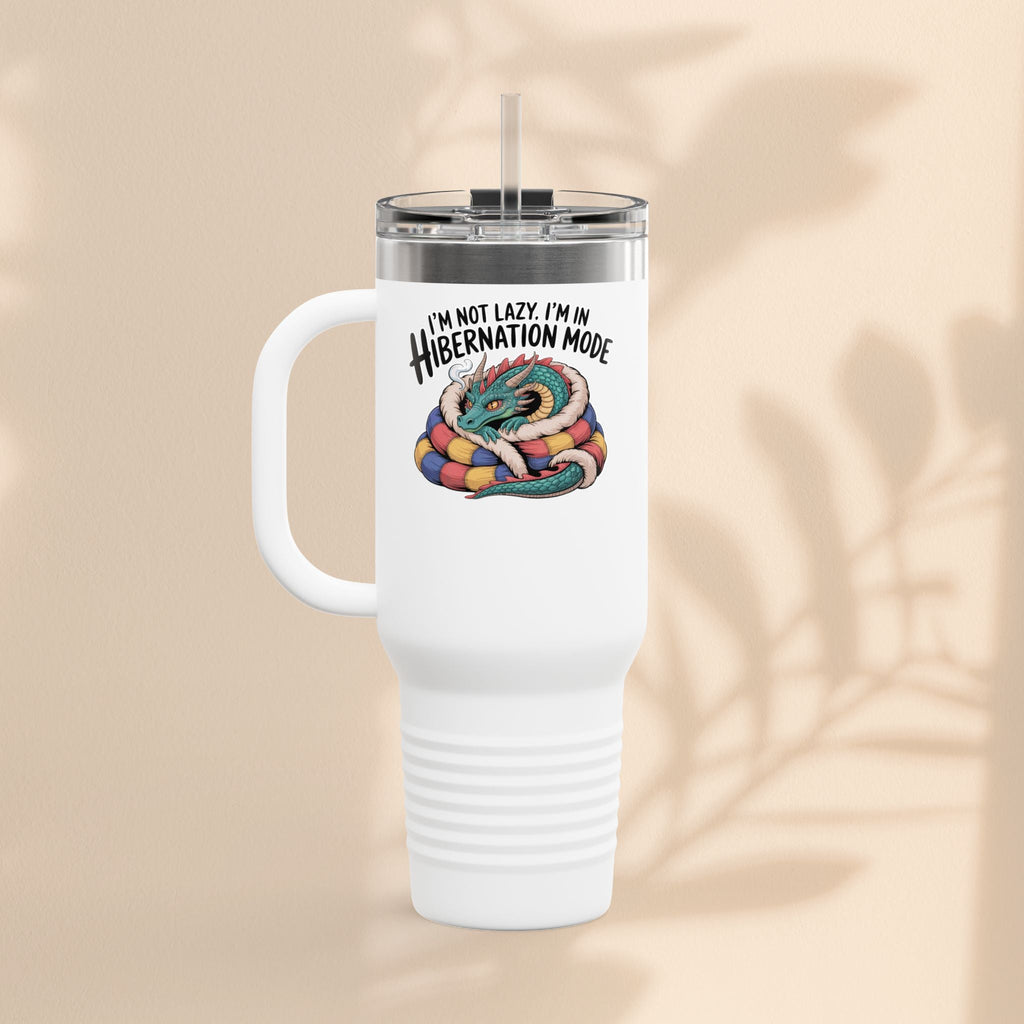 I'm Not Lazy, I'm In Hibernation Mode Dragon Insulated Travel Mug, 40oz