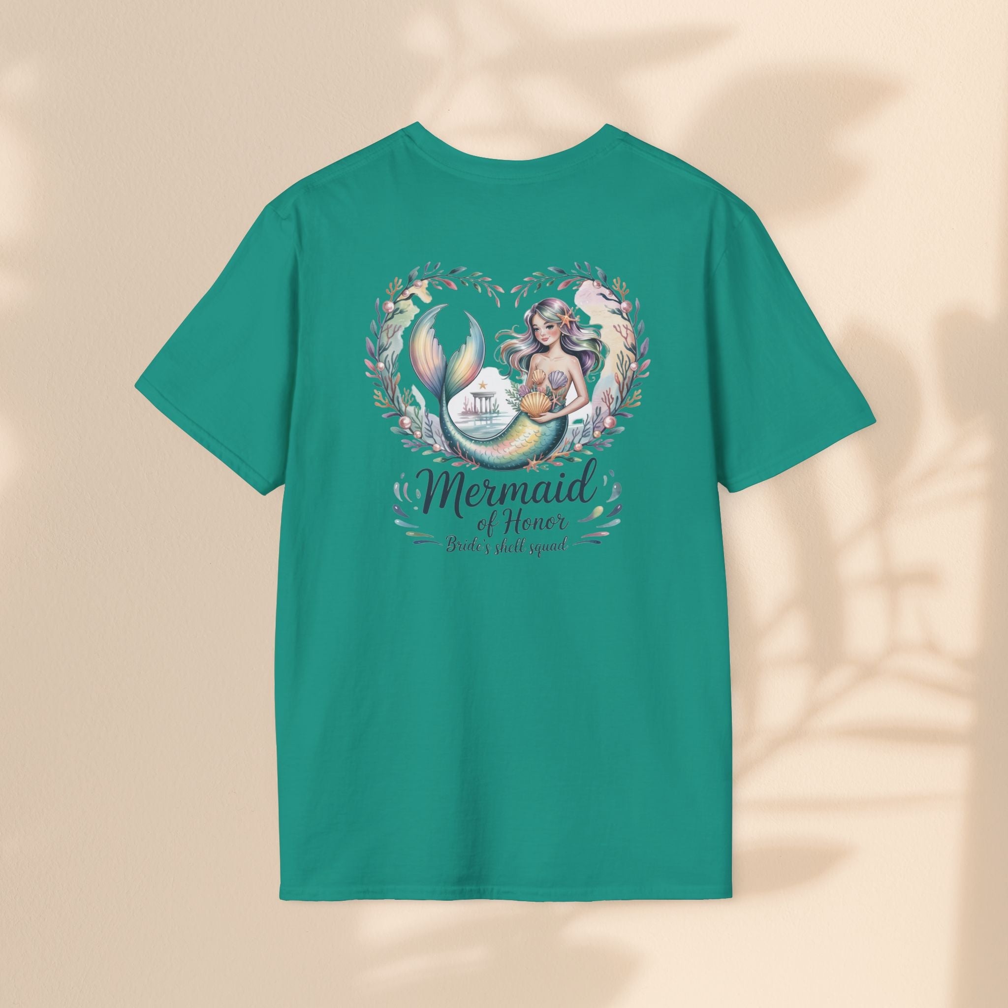 Maid of Honor Mermaid T-Shirt, Ocean Lover Tee, Beach Party Outfit, Gift for Sea Enthusiasts, Mermaid wedding tee