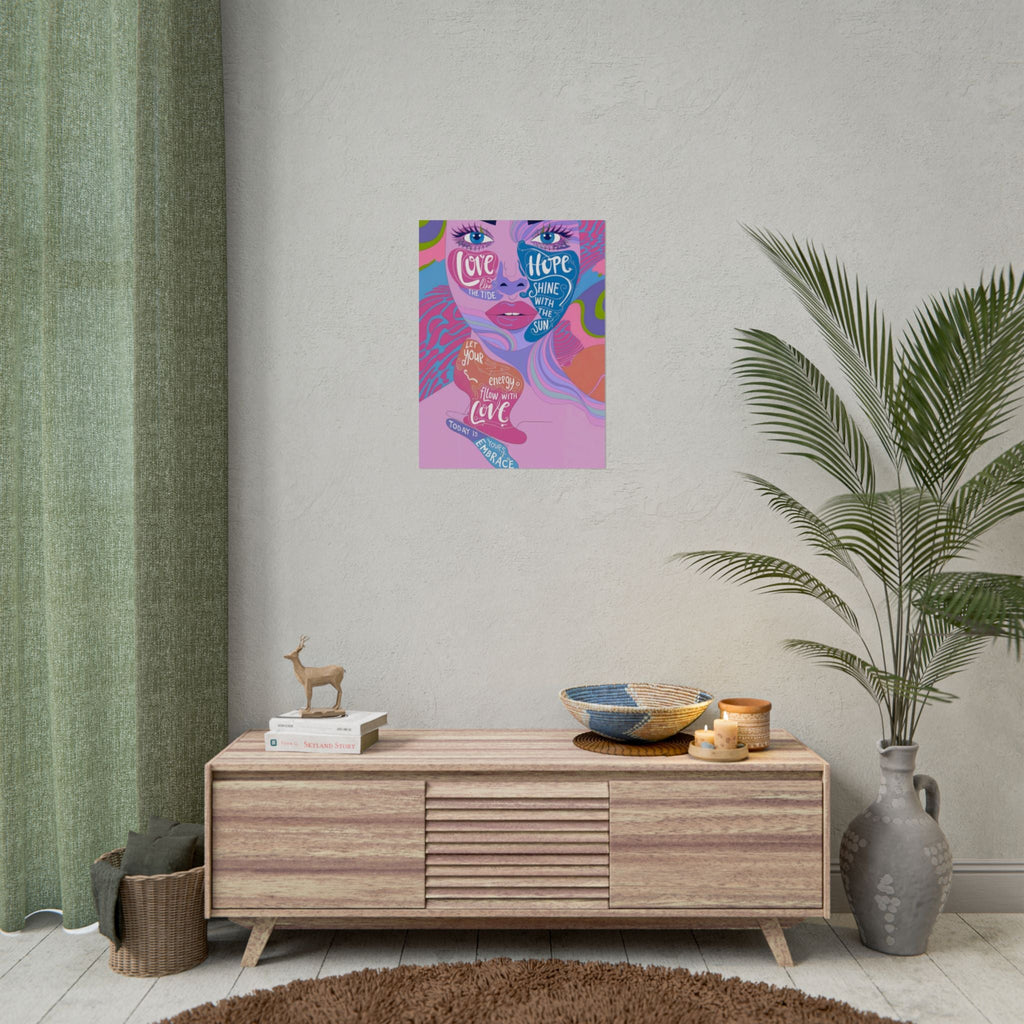 Inspirational Quote Rolled Posters - Colorful Love & Hope Design