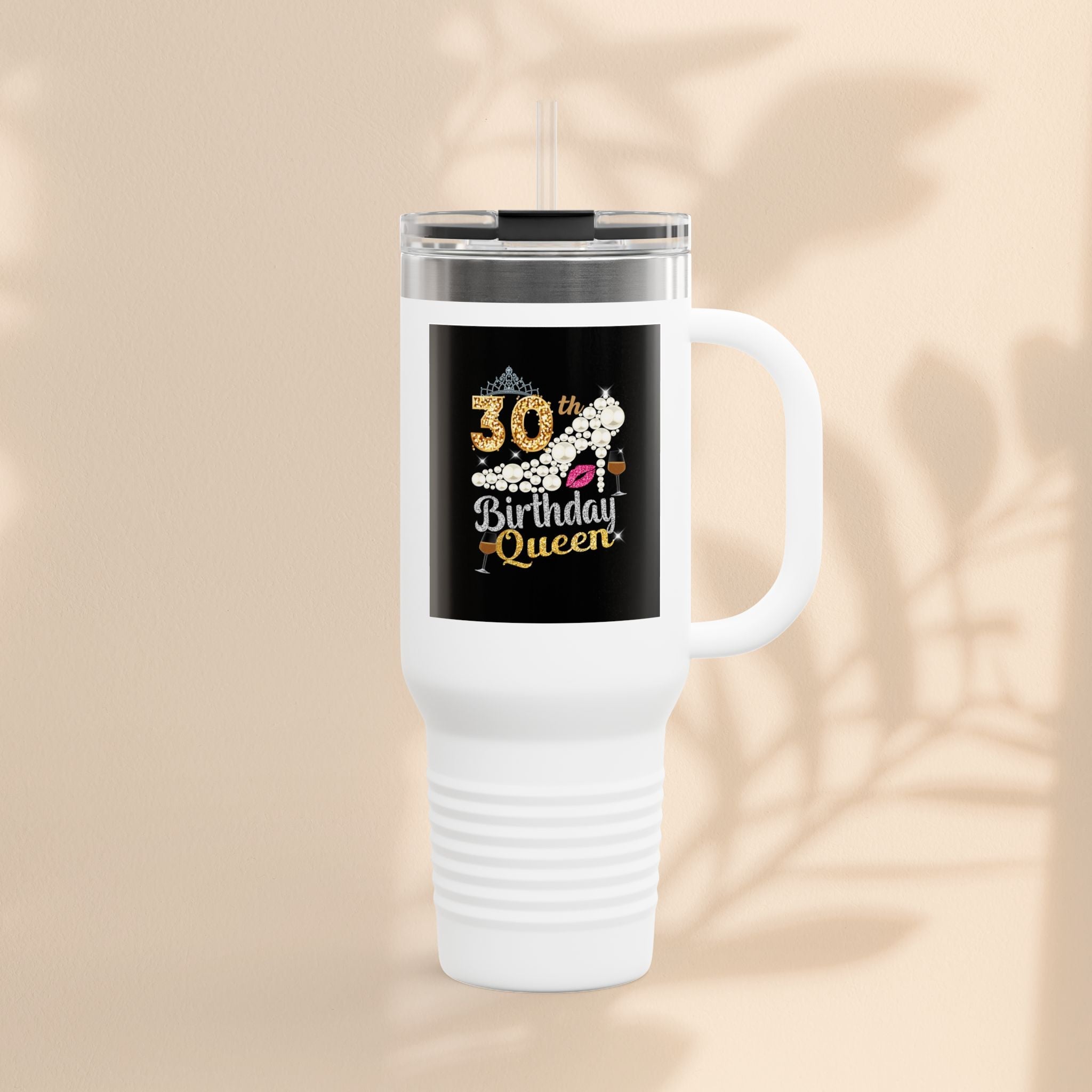 30th Birthday Queen Insulated Travel Mug | 40oz Tumbler for Celebrations, Gifts, and Parties | Stylish Drinkware for Her | Birthday [...]