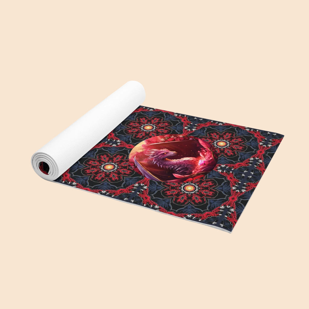 Foam Yoga Mat - Dragon Circling