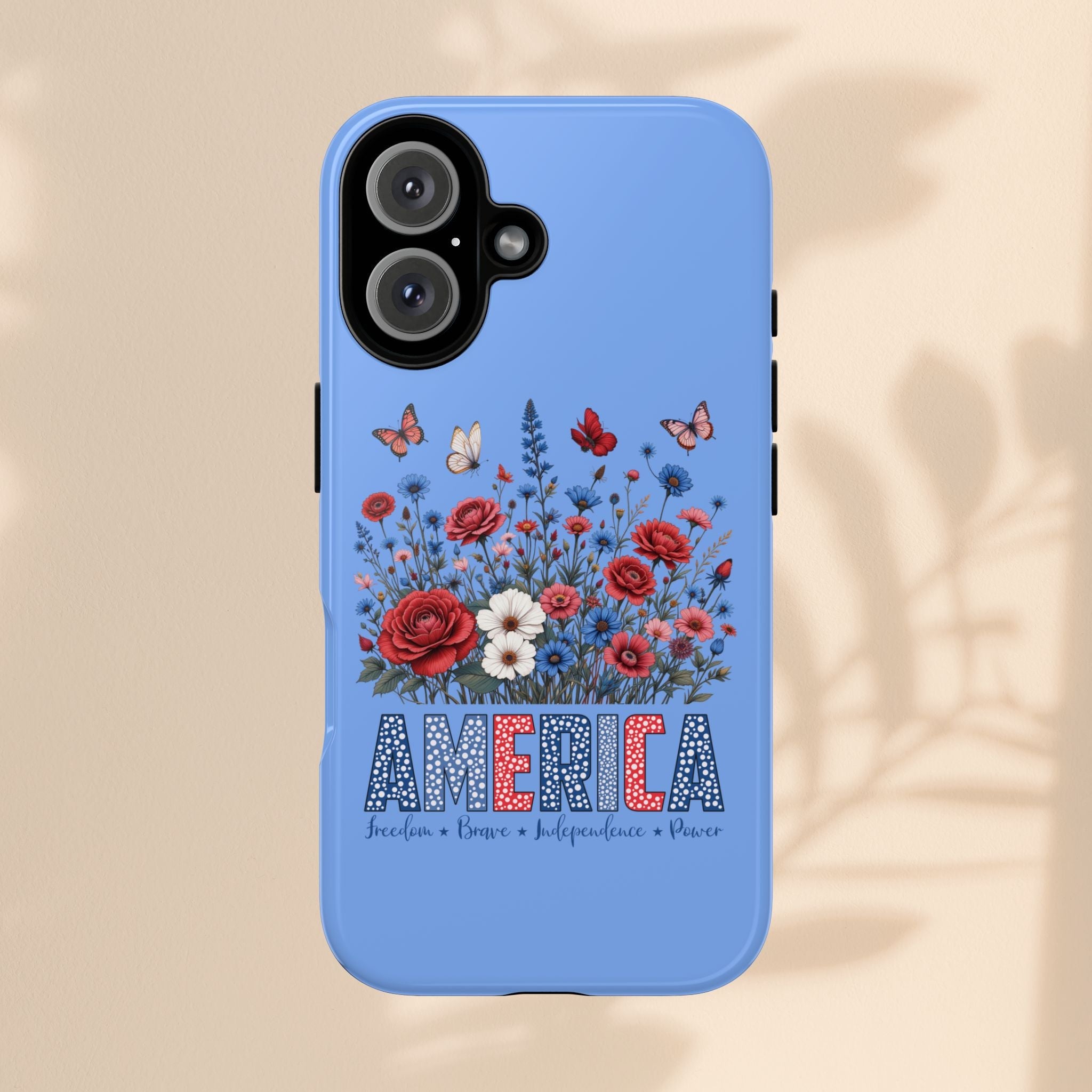 Floral America Phone Case - Tough Cases for Style & Protection