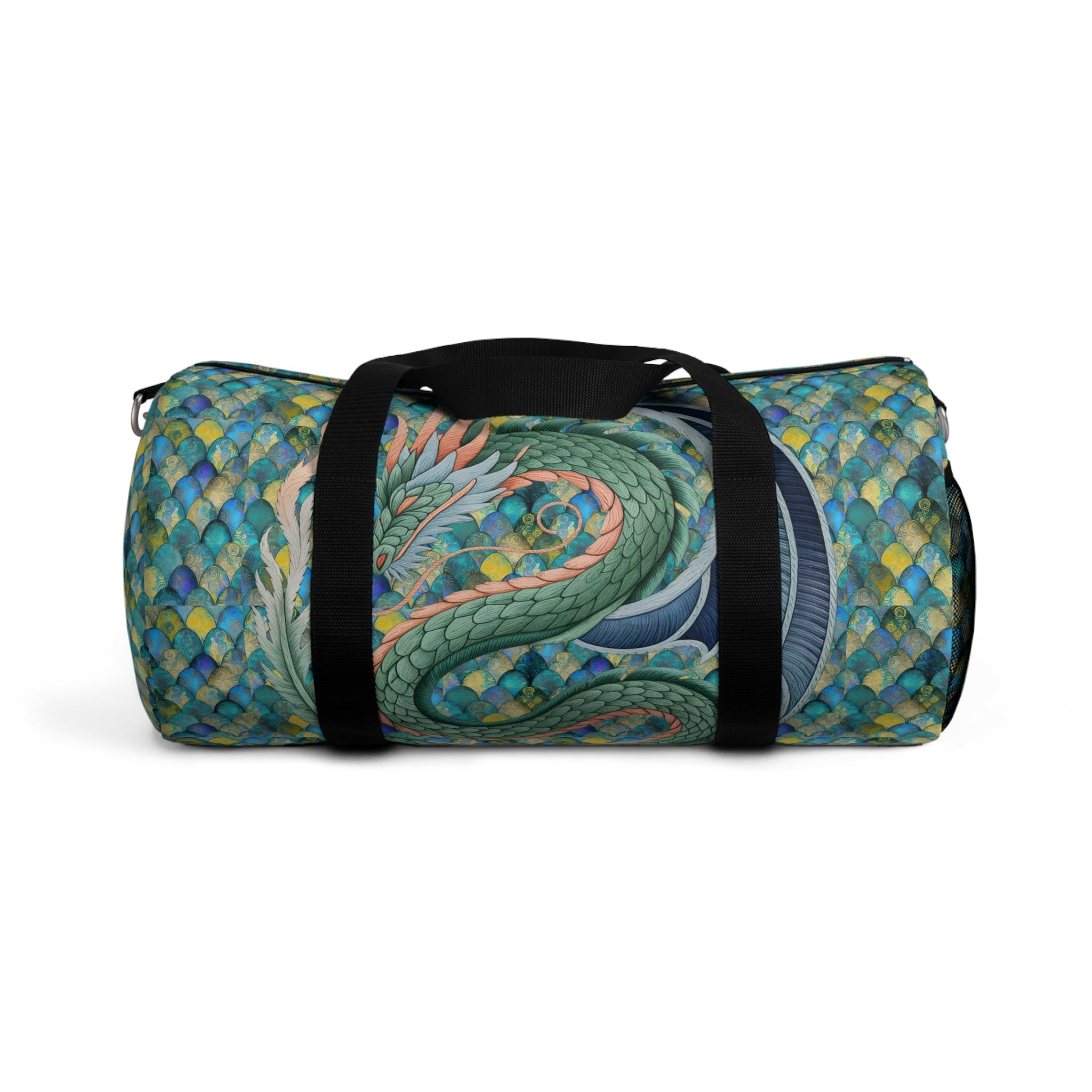 Dragon Design Mermaid Scale Duffel Bag – Travel, Gym, Sports & Weekend Tote Gift