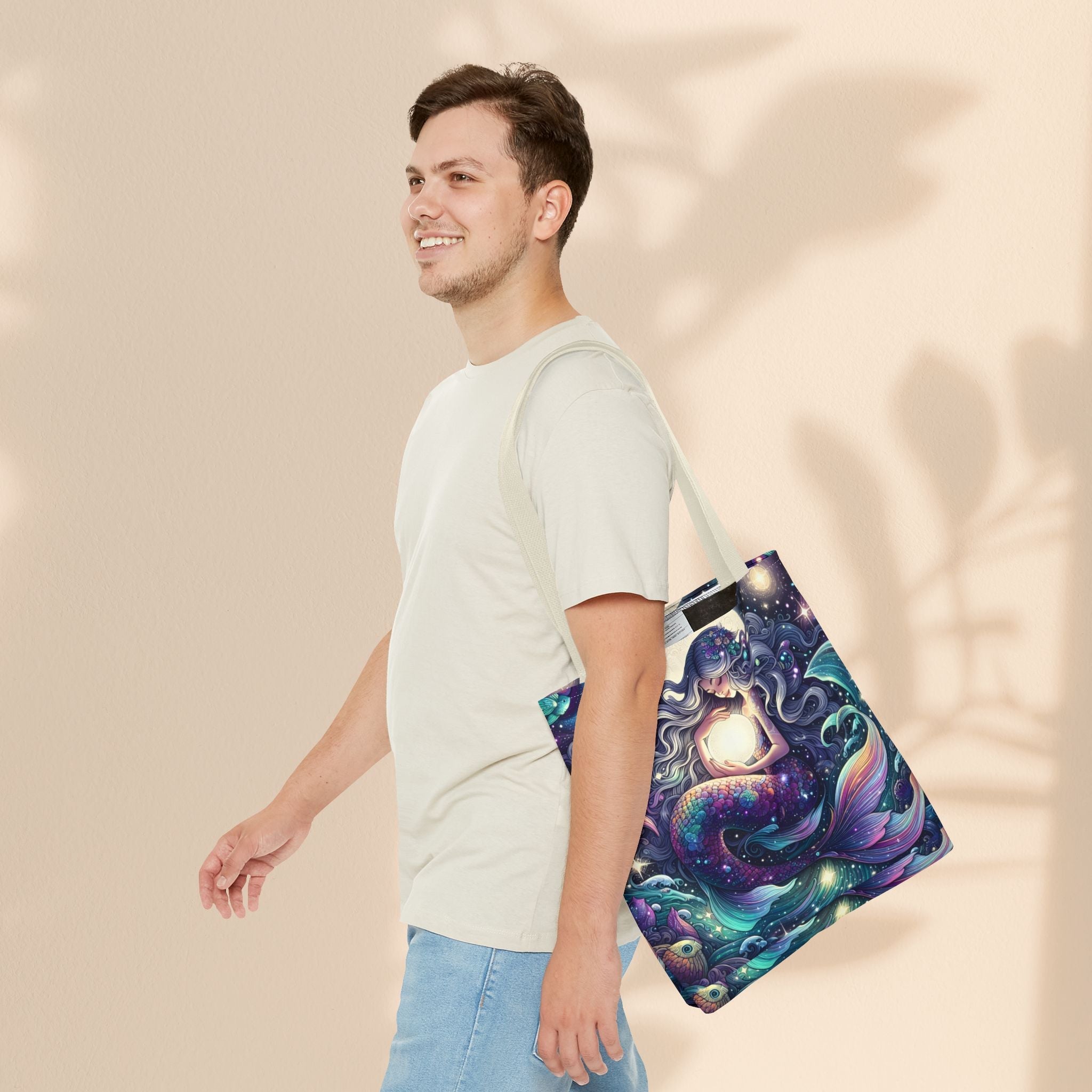 Celestial Mermaid Secret Tote Bag – Stylish Reusable Beach Trip Bag