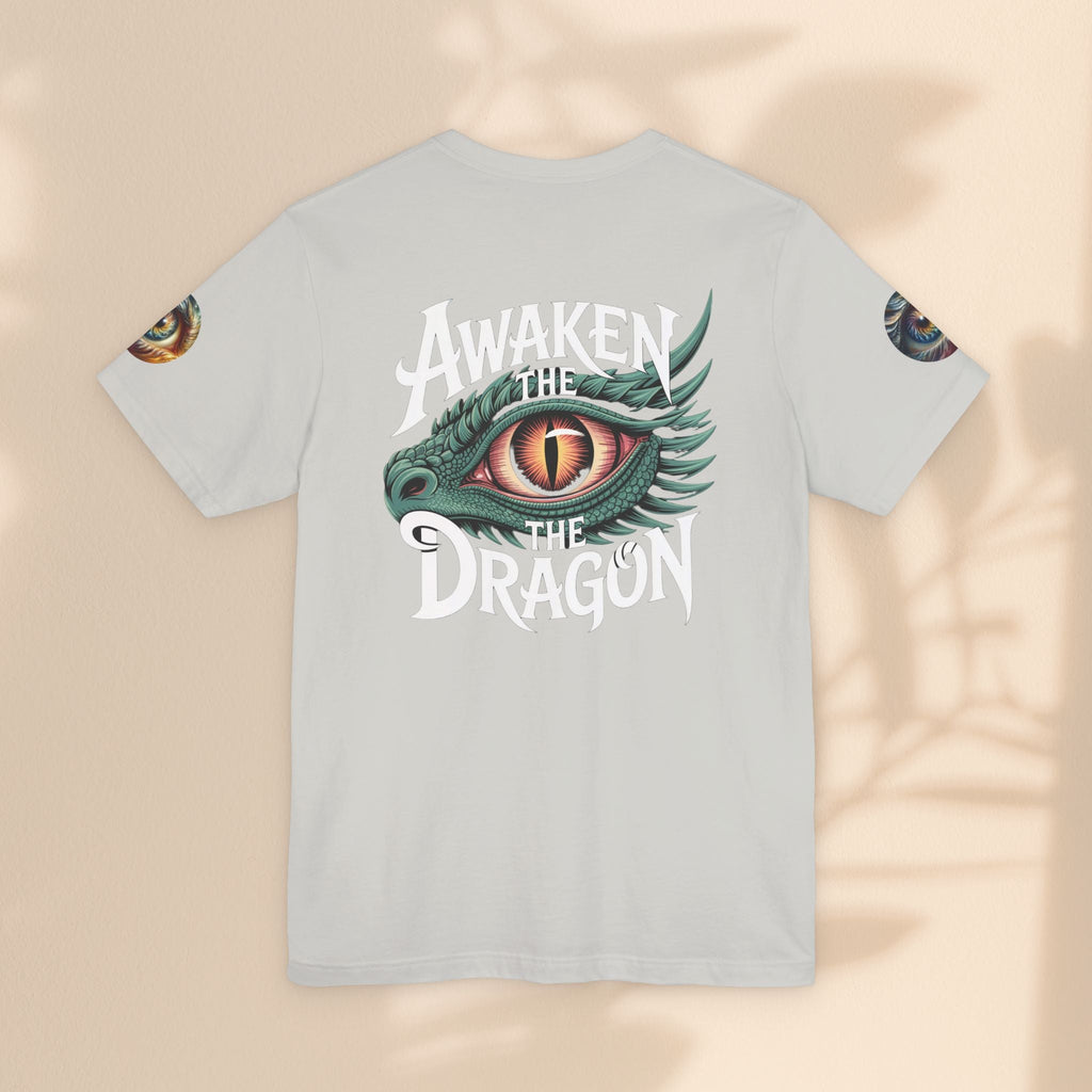 Fantasy Awaken The Dragon Graphic Tee, Unisex Short Sleeve Shirt, Gift for Dragon Lovers, Fantasy Fan Apparel