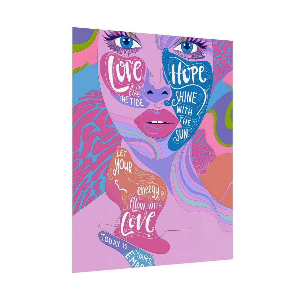 Inspirational Quote Rolled Posters - Colorful Love & Hope Design