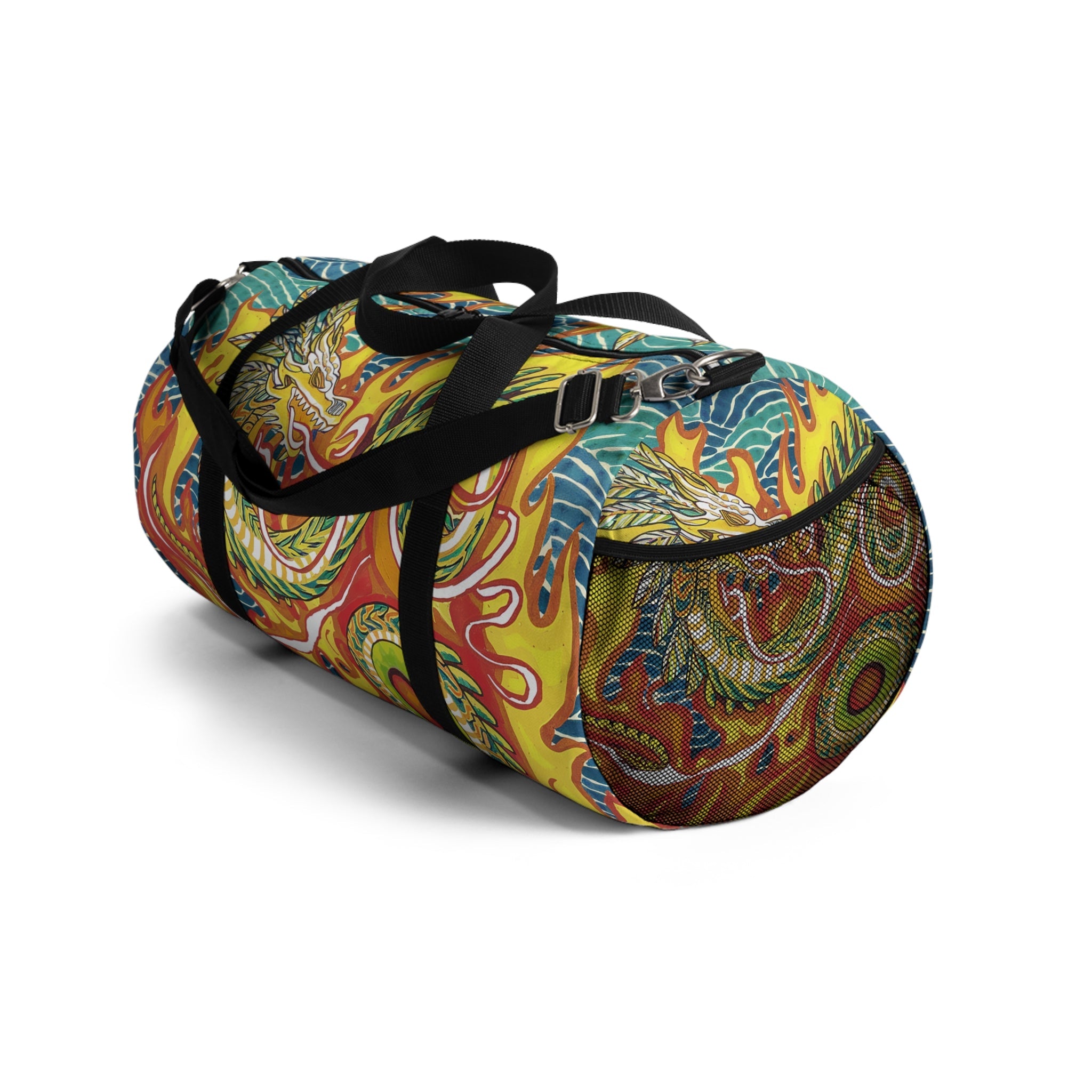 Dragon Swirl Duffel Bag – Fantasy Travel Gym Bag & Unique Weekender Gift