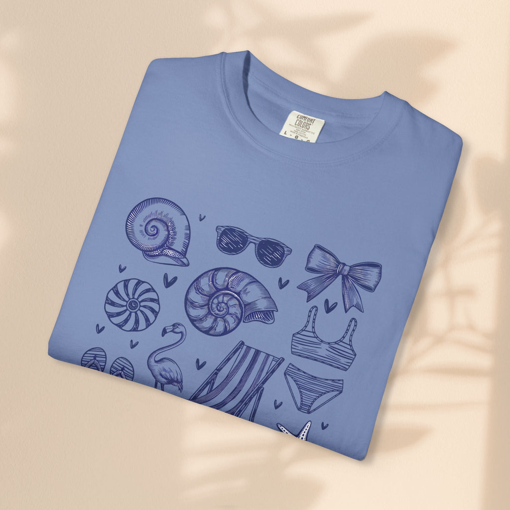 Beach Vibes Unisex Garment-Dyed T-shirt - ‘Feelin' Beachy’ Design