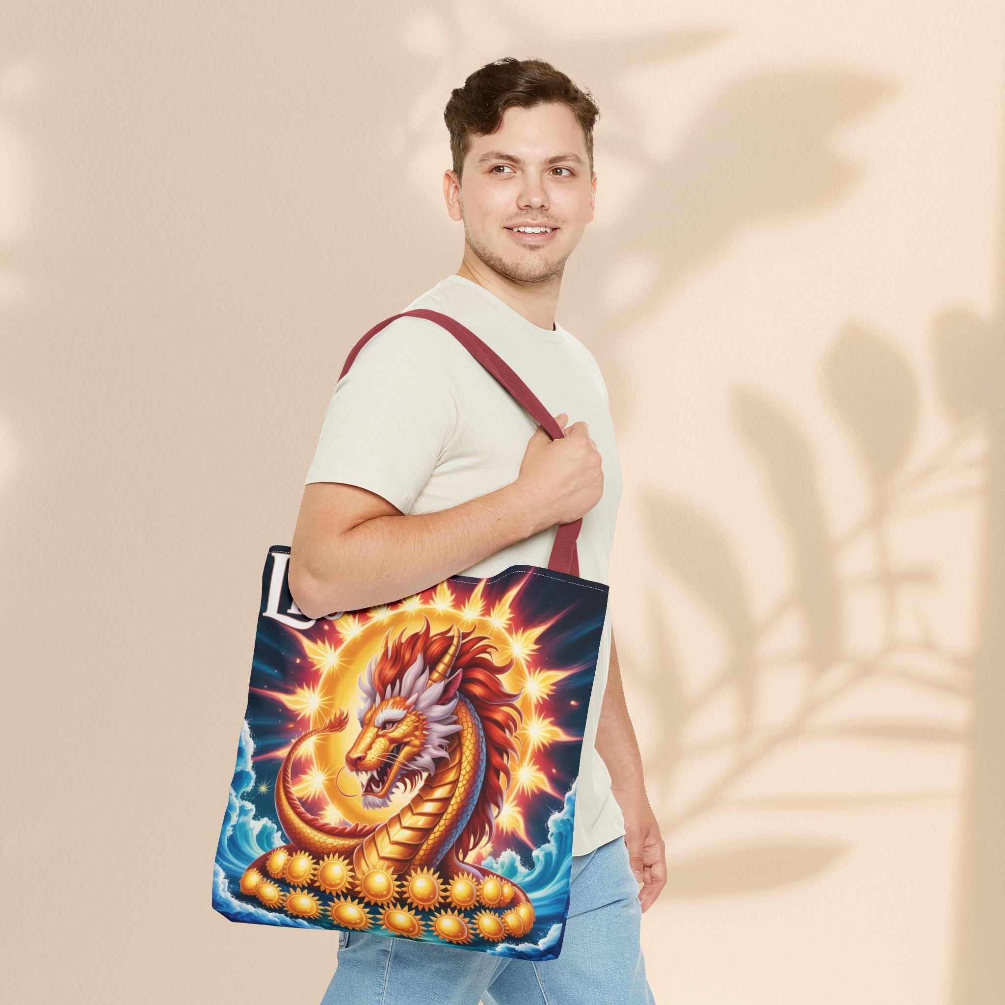 Leo Zodiac Tote Bag, Astrology Bag, Horoscope Tote, Birthday Gift, Festival Bag, Celestial Art Bag