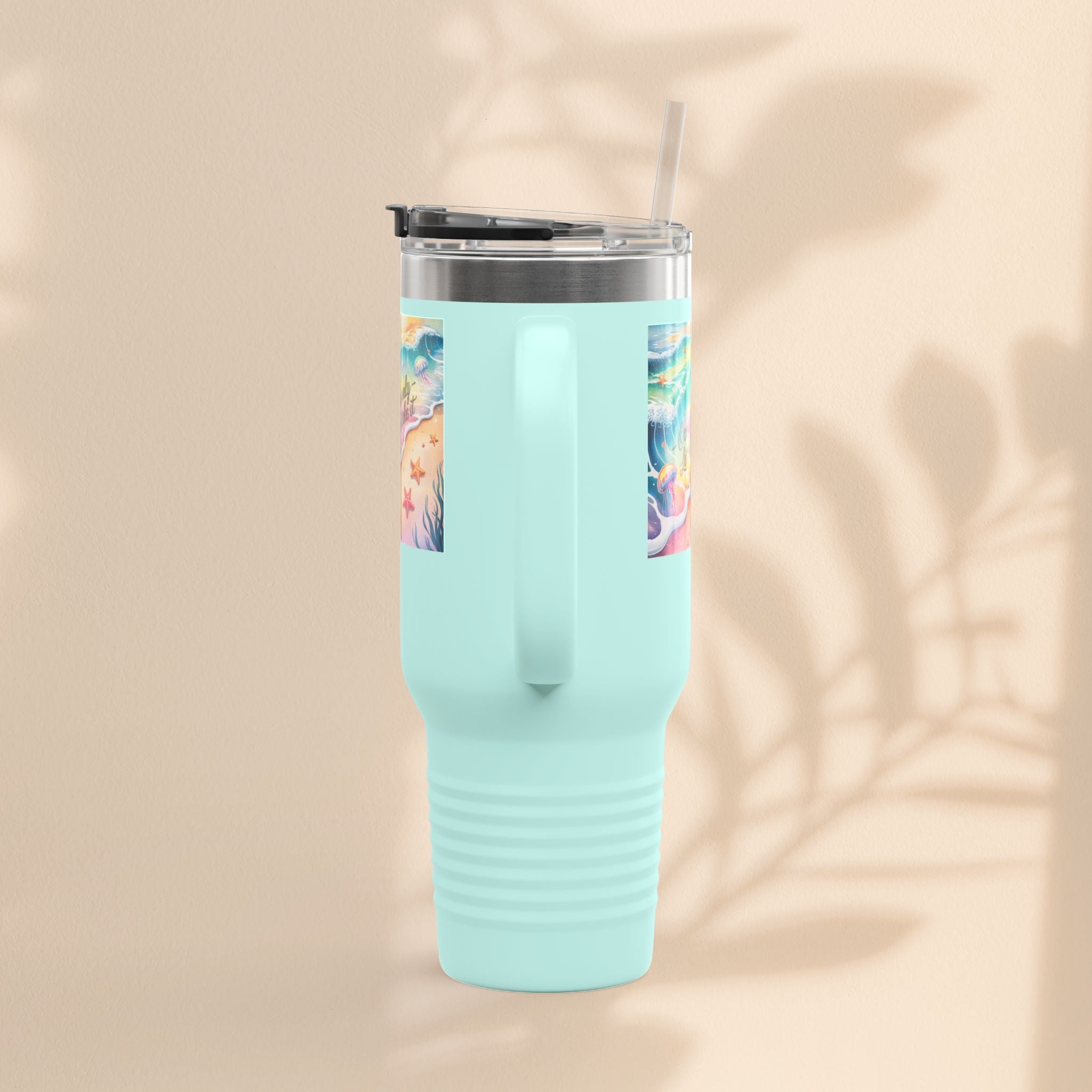 Ocean Vibes Insulated Travel Mug, 40oz