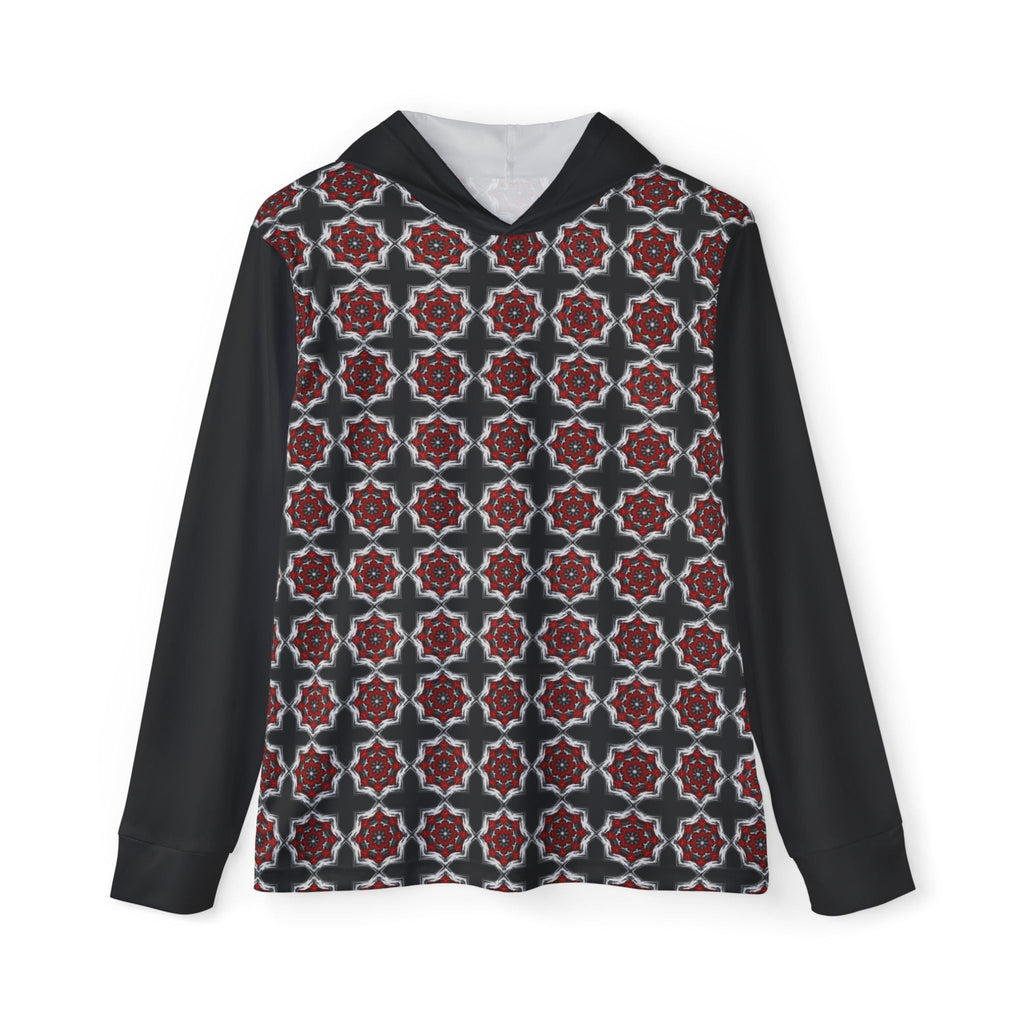 Men's Sports Warmup Hoodie  - Red and Black
