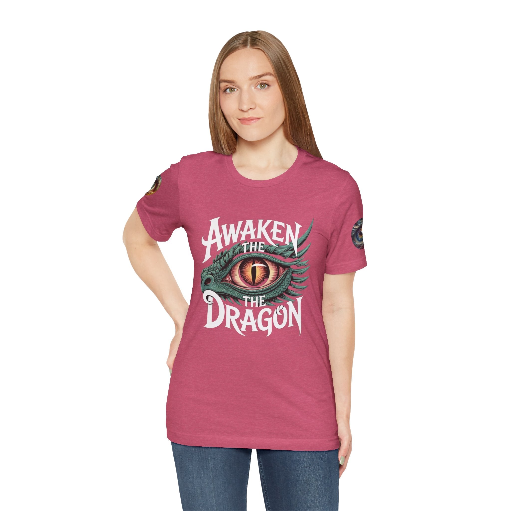 Fantasy Awaken The Dragon Graphic Tee, Unisex Short Sleeve Shirt, Gift for Dragon Lovers, Fantasy Fan Apparel