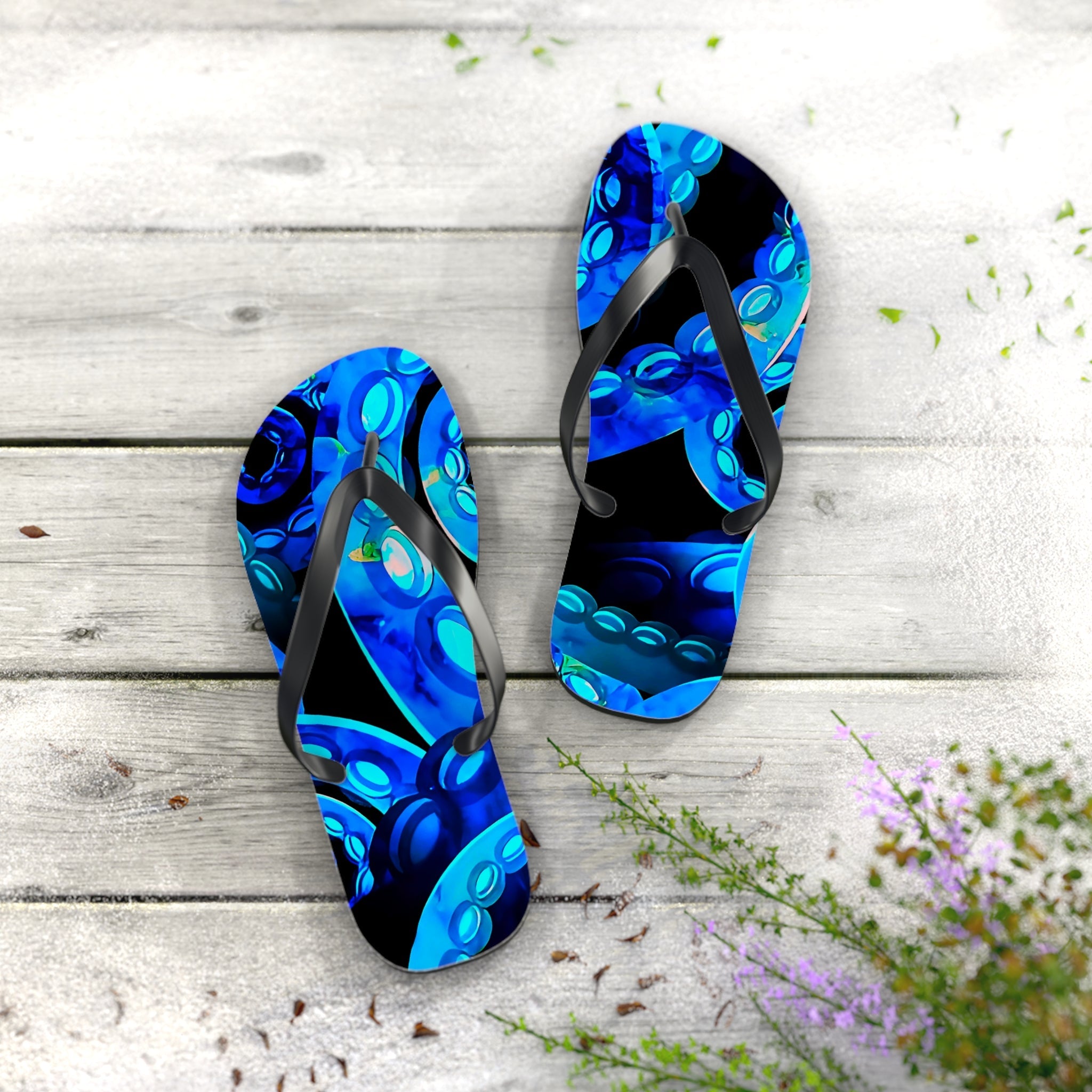 Octopus Delight Flip Flops – Colorful Ocean Beach Sandals