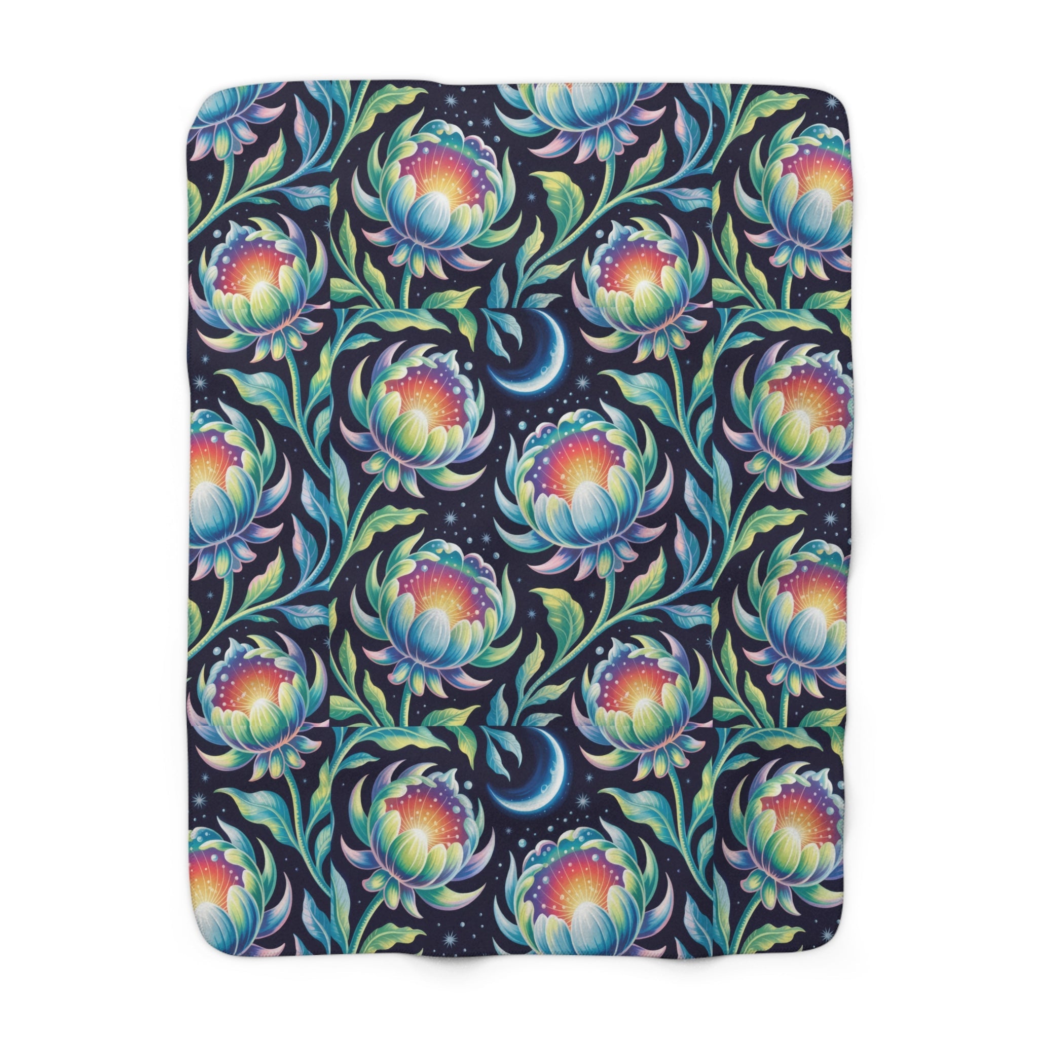 Florida Flowers Sherpa Fleece Blanket – Cozy Floral Throw for Home & Gifts