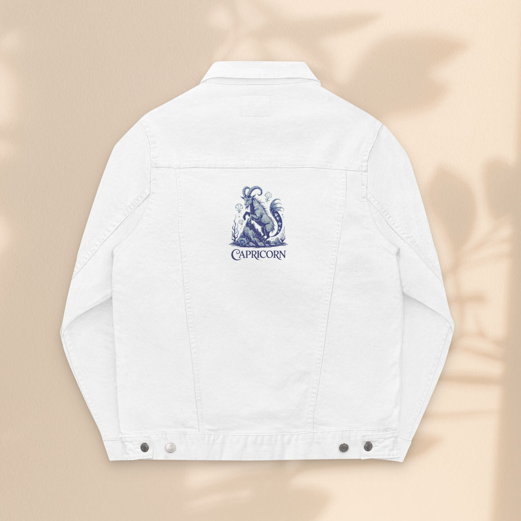 Capricorn Embroidery Denim Jacket – Trendy Zodiac Gift