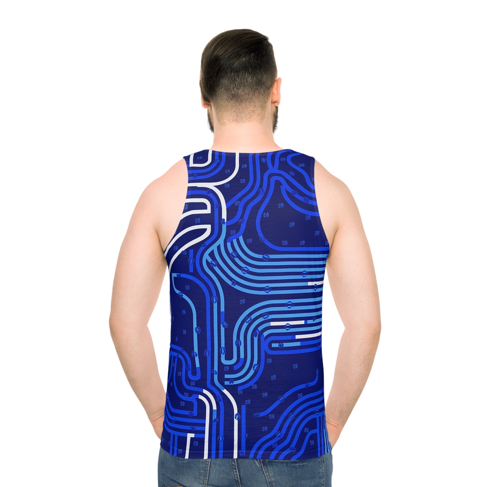 Circuit Board Design Unisex Tank Top - Stylish Tech-Inspired Summer Wear