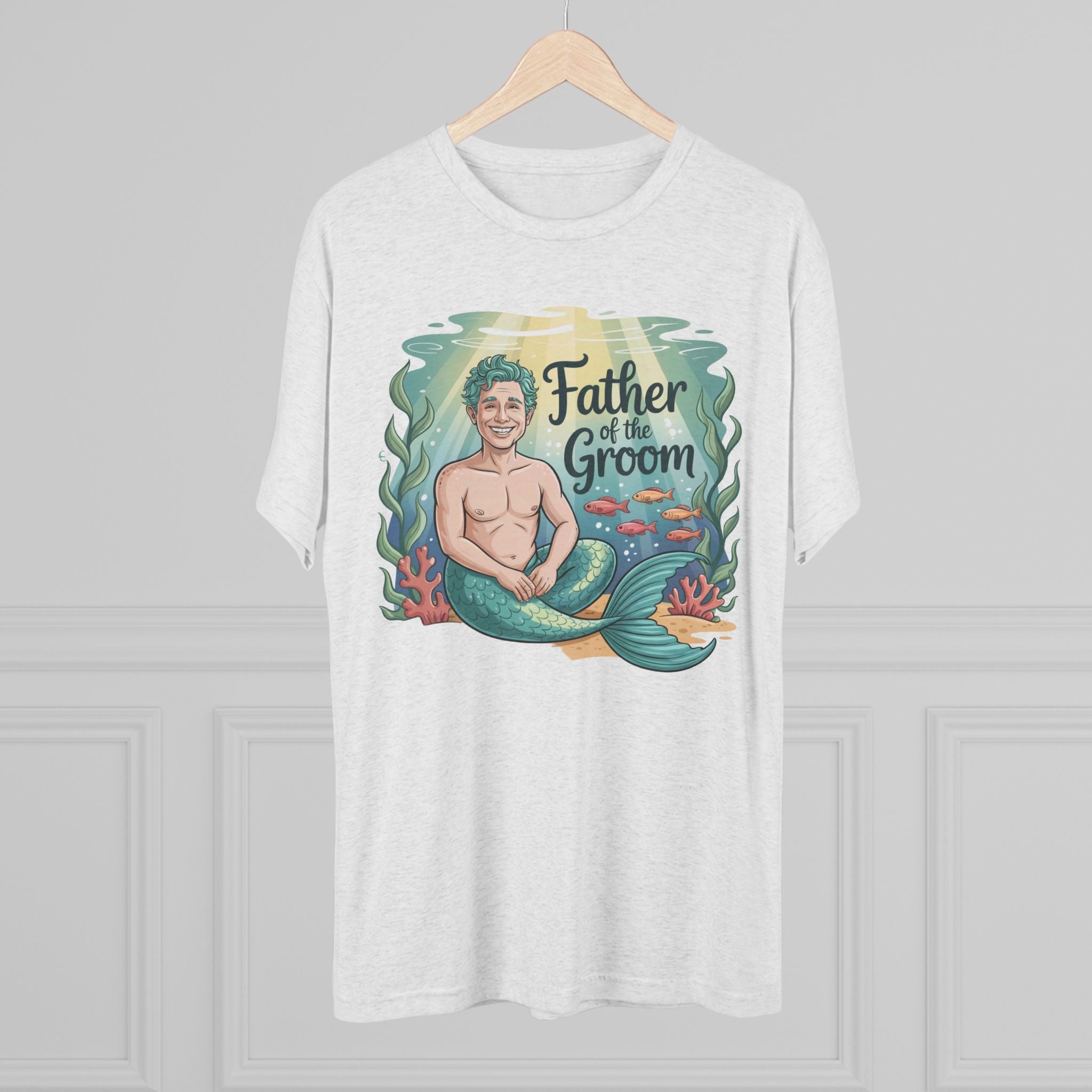 Father of the Groom Merman T-Shirt, Unique Wedding Gift, Fun Groomsmen Tee, Beach Theme Attire, Nautical Humor Shirt