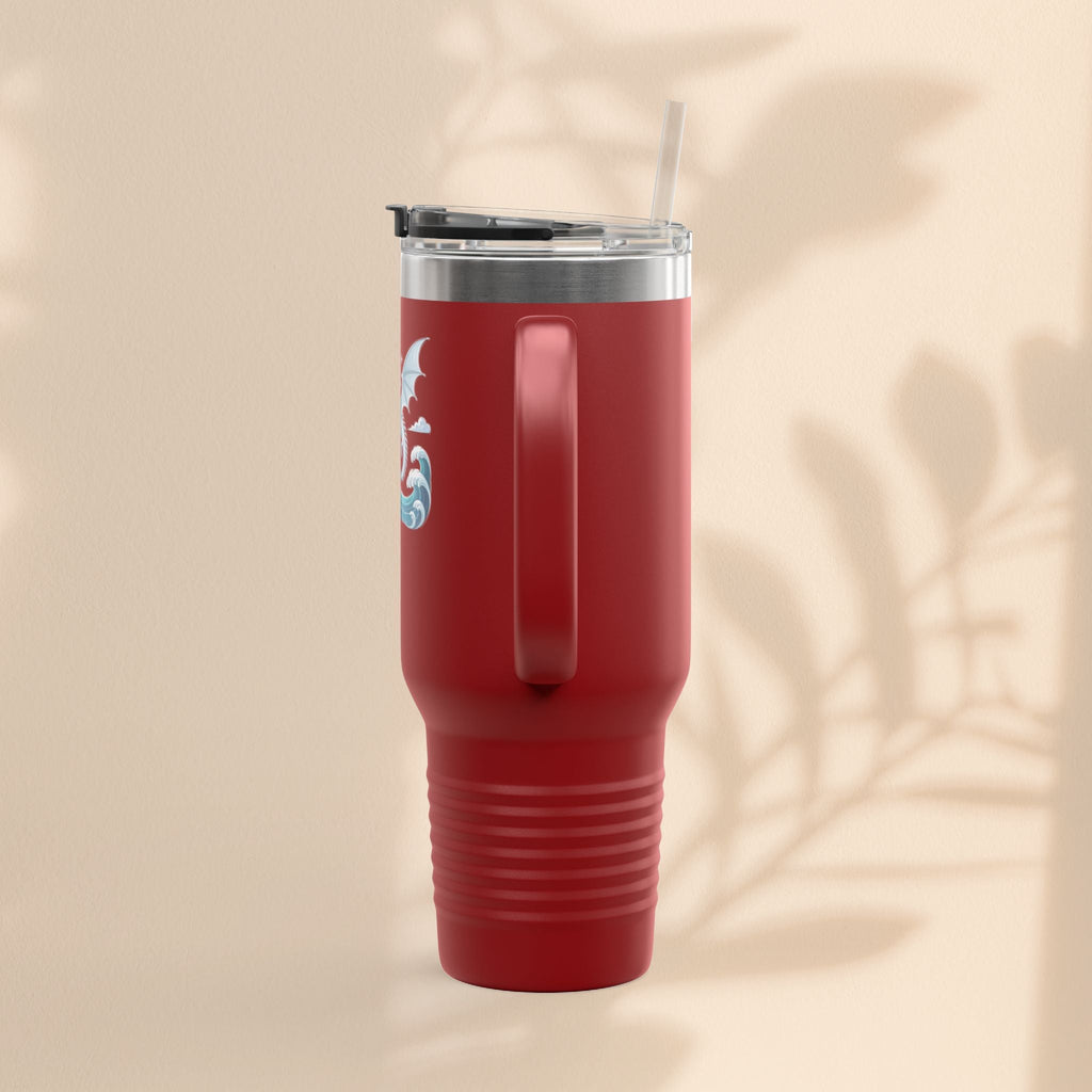 Dragon Insulated Travel Mug - Perfect for Adventure Lovers, Camping, Road Trips, Gifts for Friends, Motivational Designs