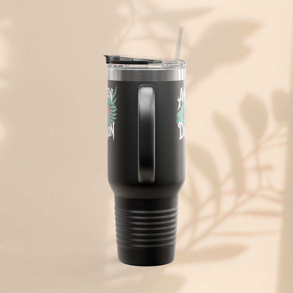 Dragon Insulated Travel Mug | 40oz | Awaken The Dragon | Perfect for Coffee Lovers, Eco-Friendly Designs