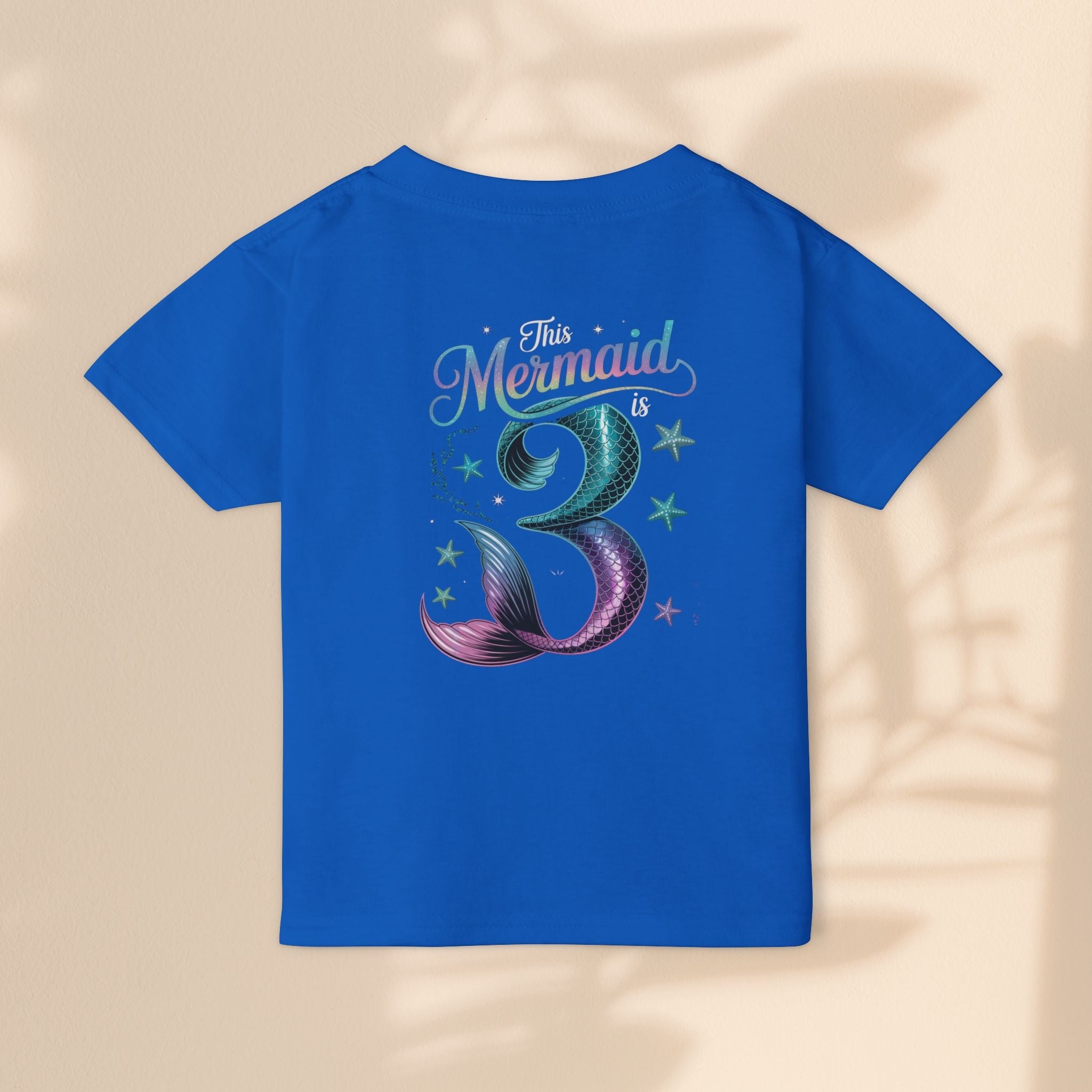 Age 3 Mermaid Toddler T-Shirt | Cute Birthday Gift for Kids