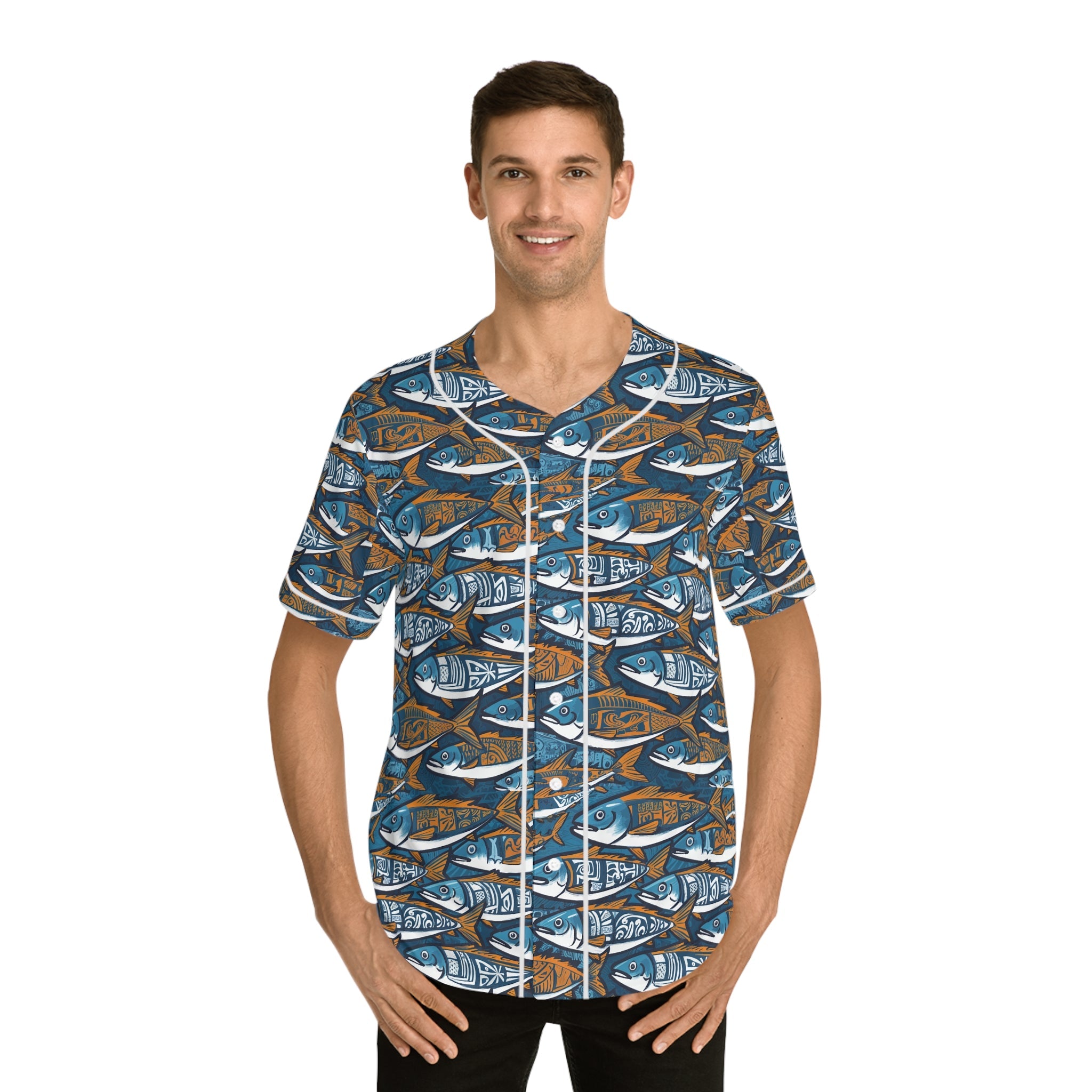 Men's Baseball Jersey - Fishing Line
