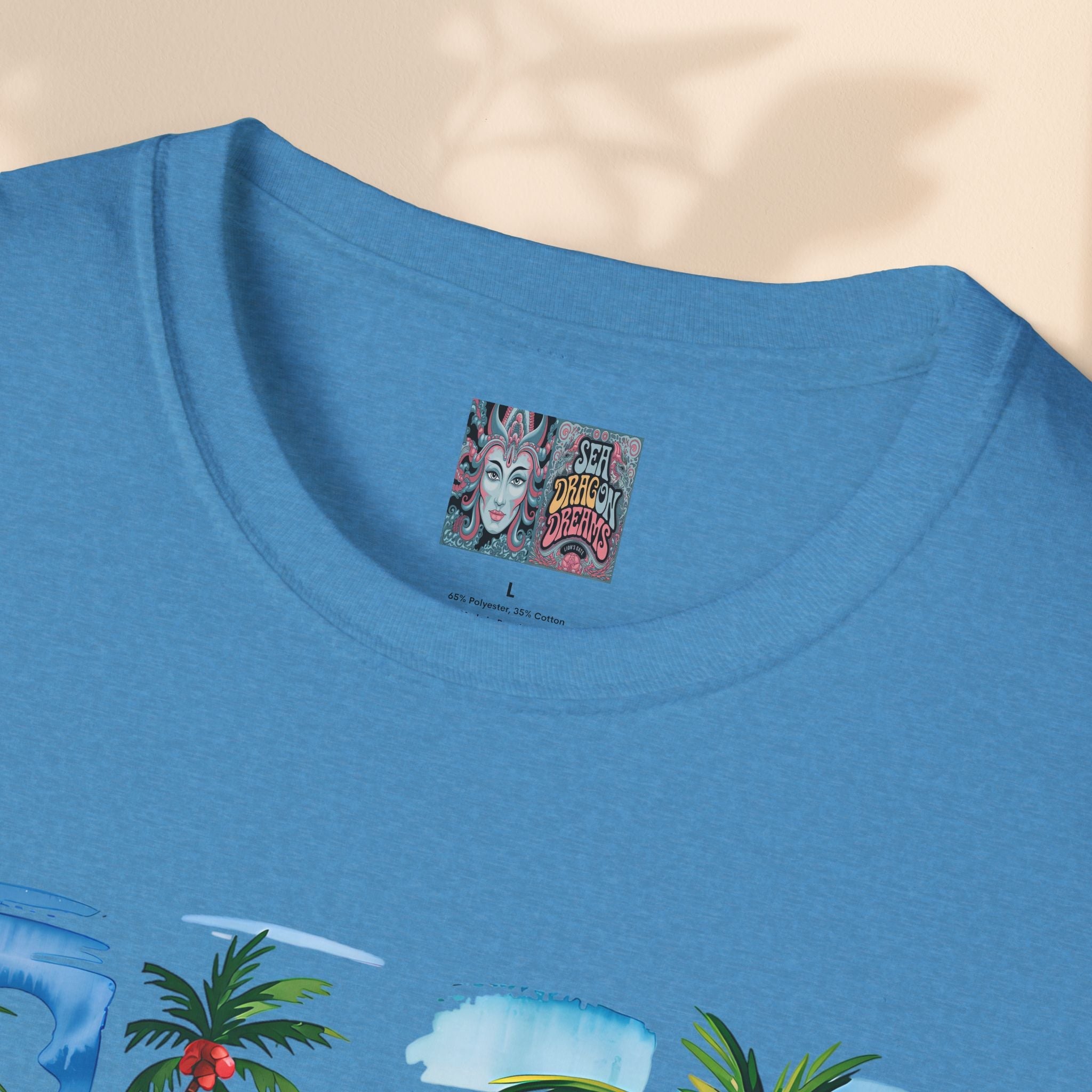 Brush Stroke Salty Soul Unisex Softstyle T-Shirt - Tropical Vibe Tee for Beach Lovers