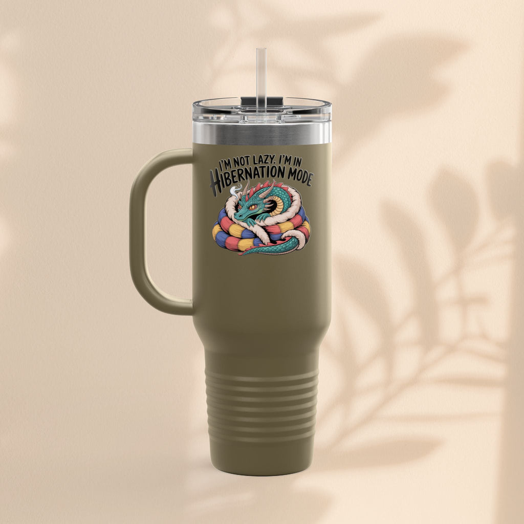 I'm Not Lazy, I'm In Hibernation Mode Dragon Insulated Travel Mug, 40oz