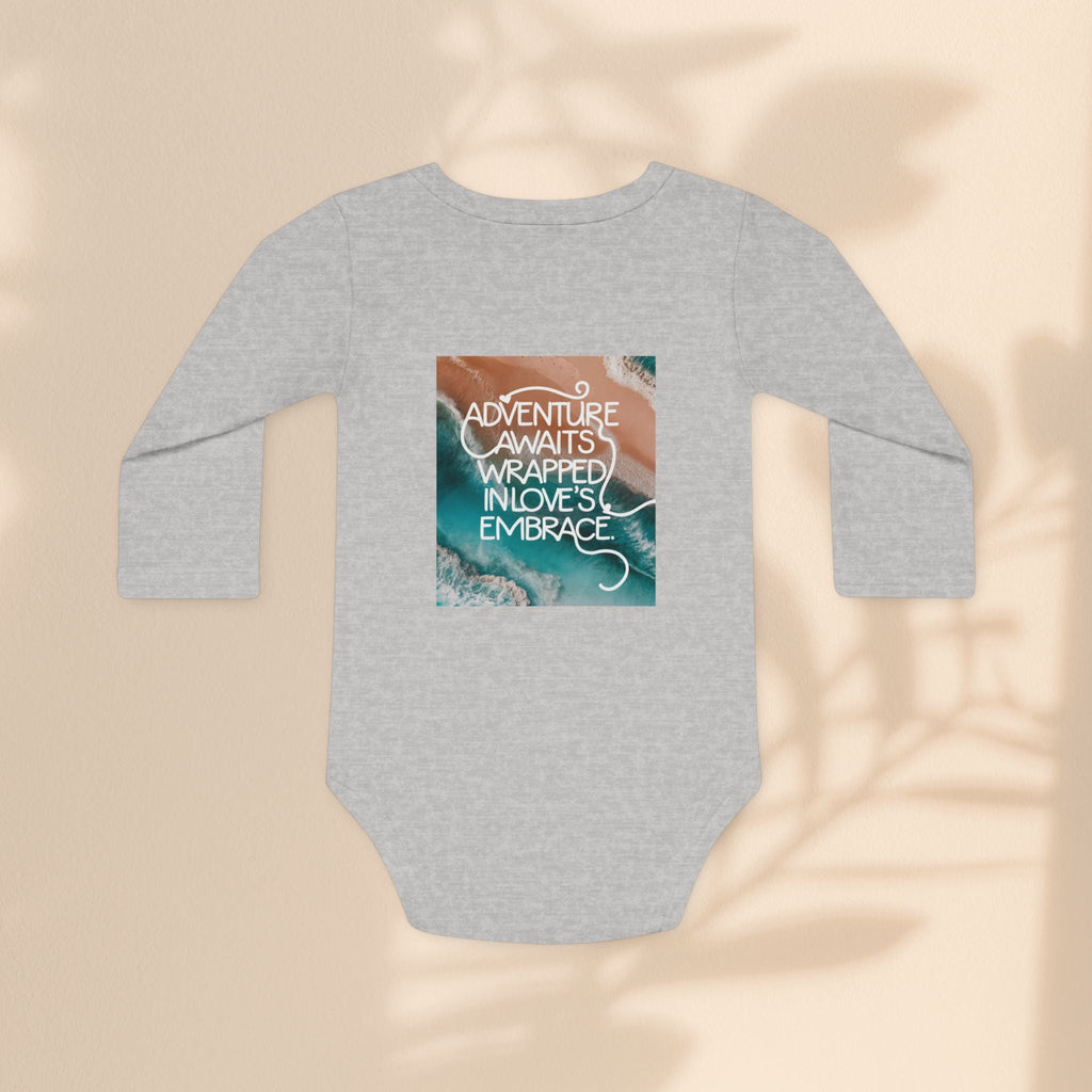 Adventure Awaits Organic Baby Bodysuit | Long Sleeve Baby Outfit